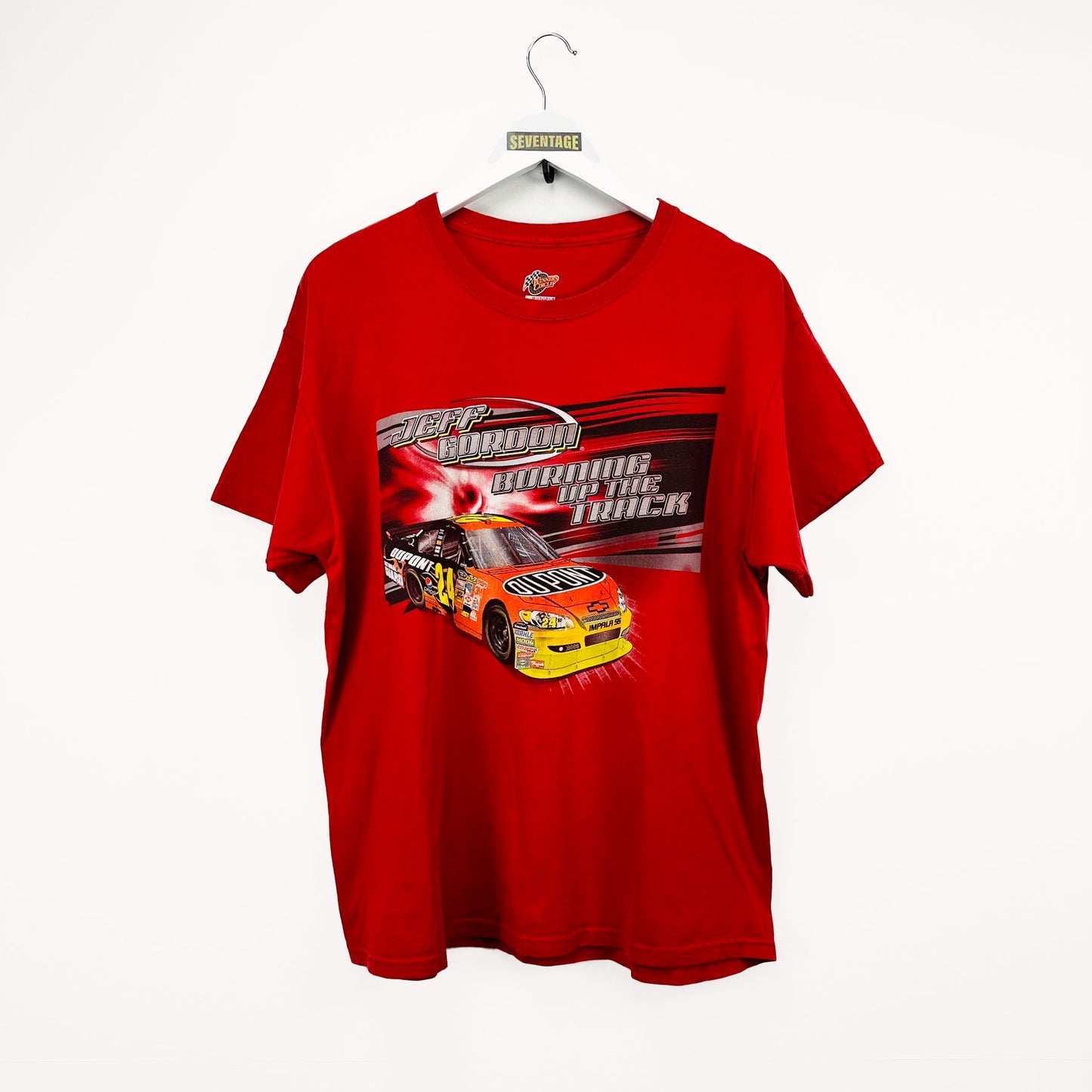 T-shirt nascar USA rossa vintage - XL