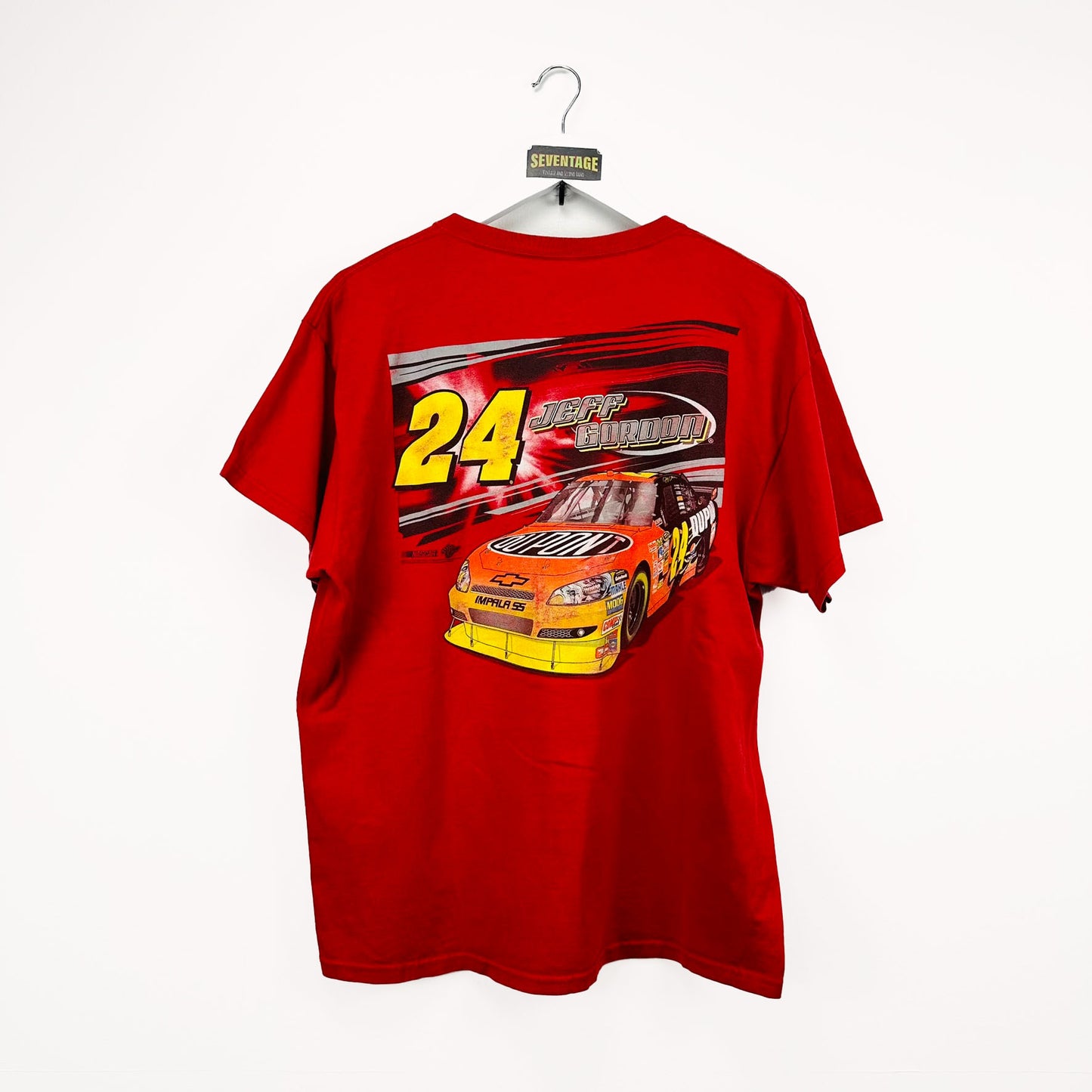 T-shirt nascar USA rossa vintage - XL