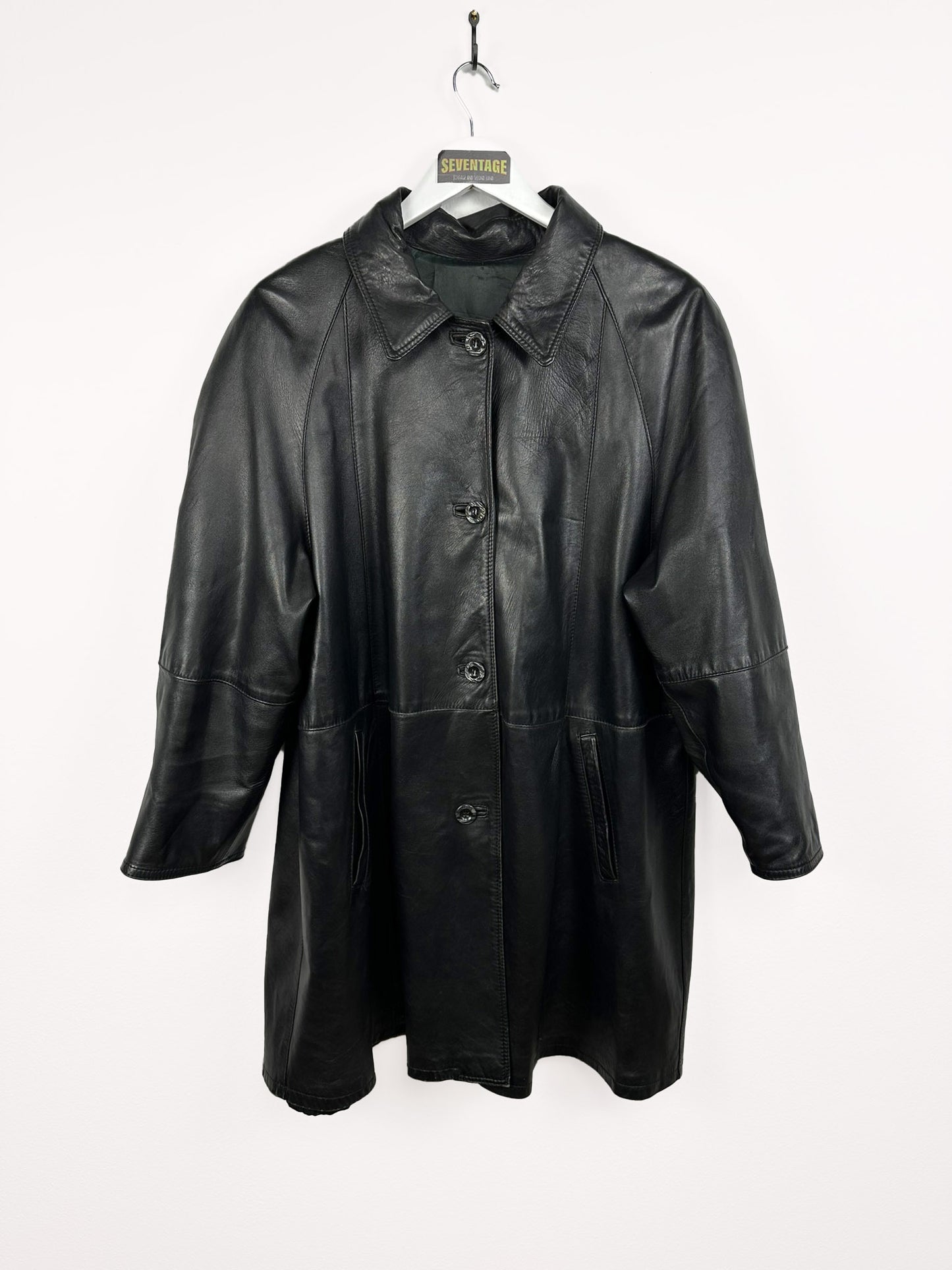 Trench in pelle nero 01 - L