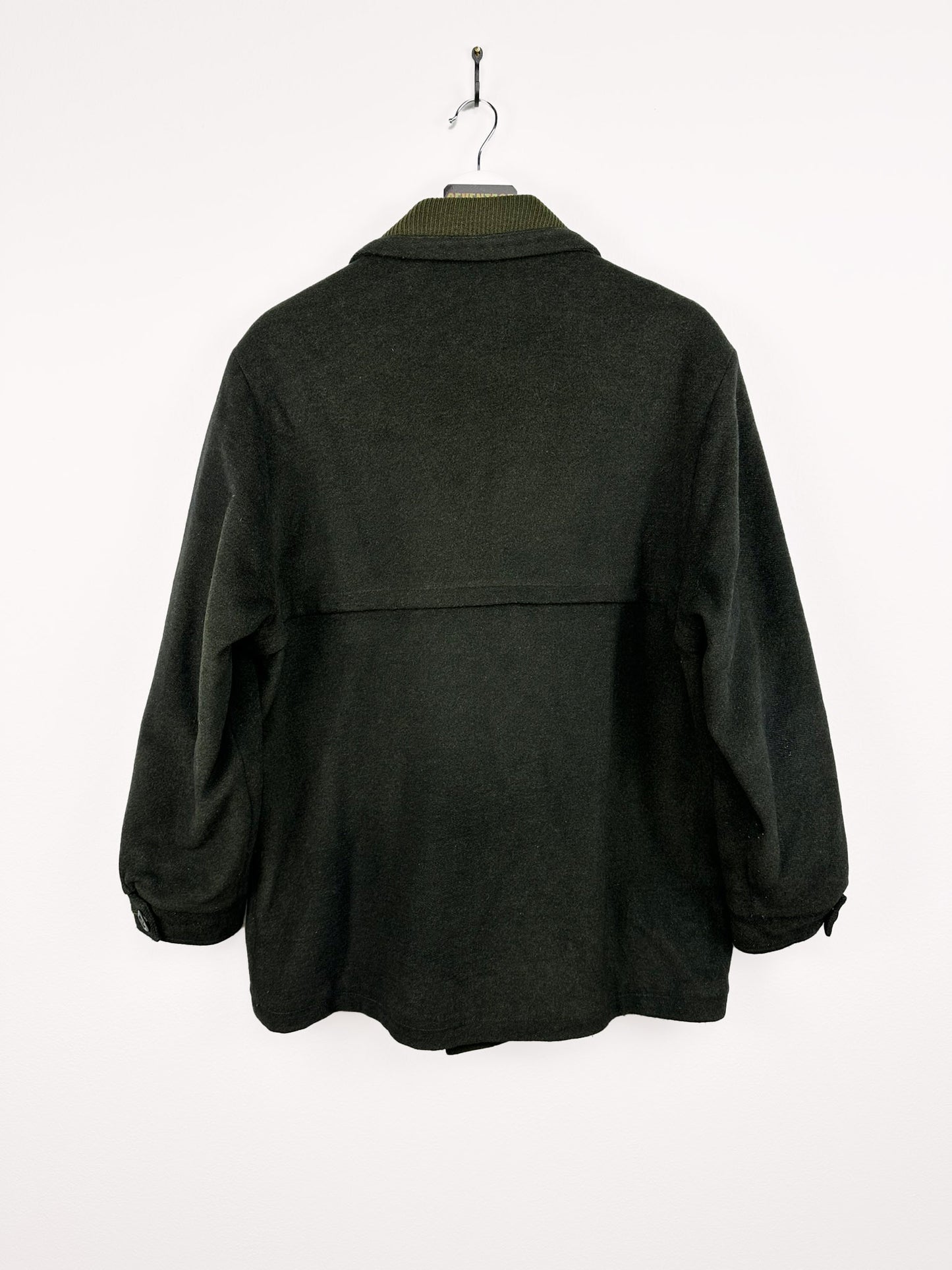 Cappotto verde in lana 90s - XL