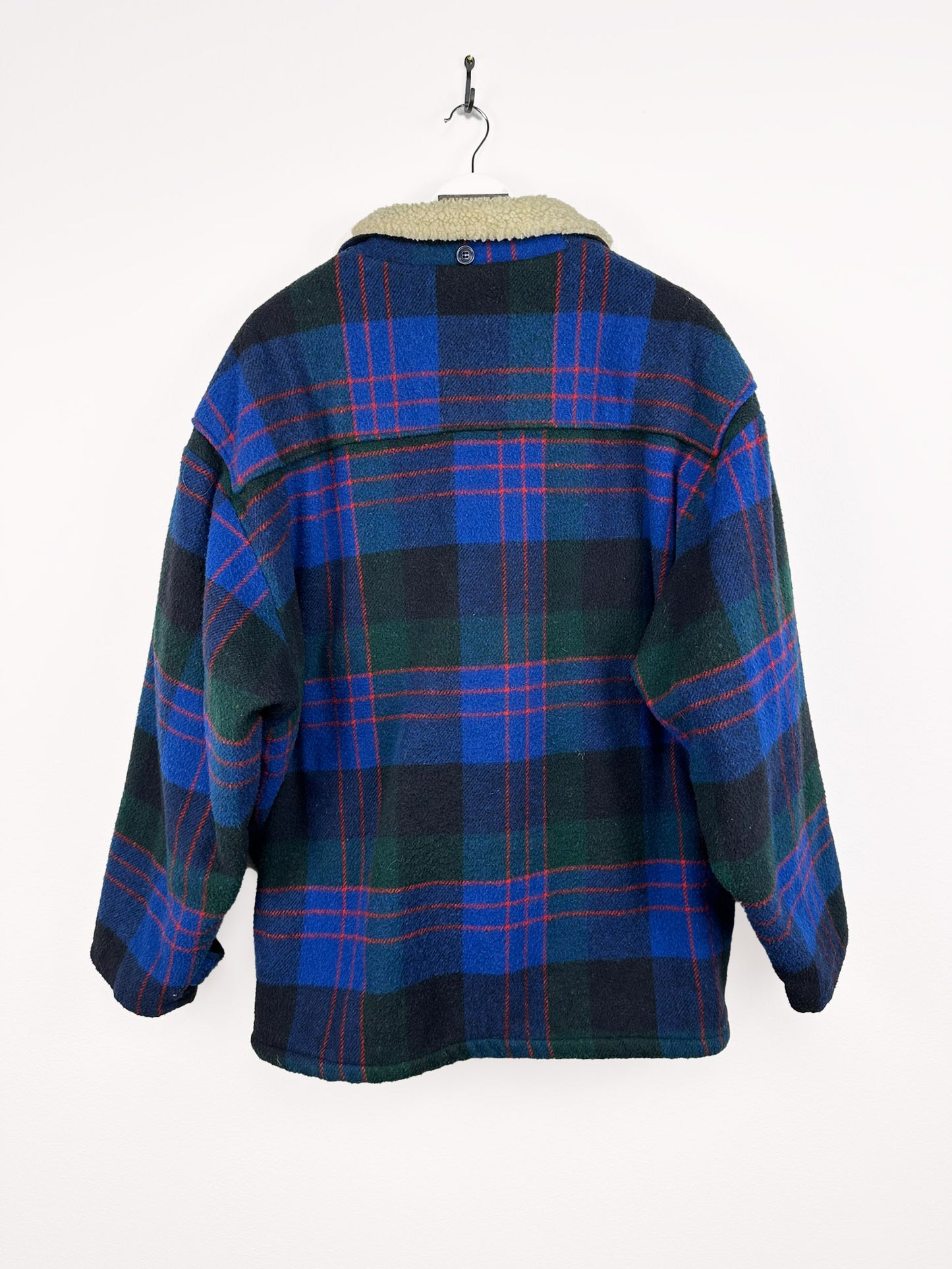Cappotto imbottito Levi's in lana blu 90s - XL