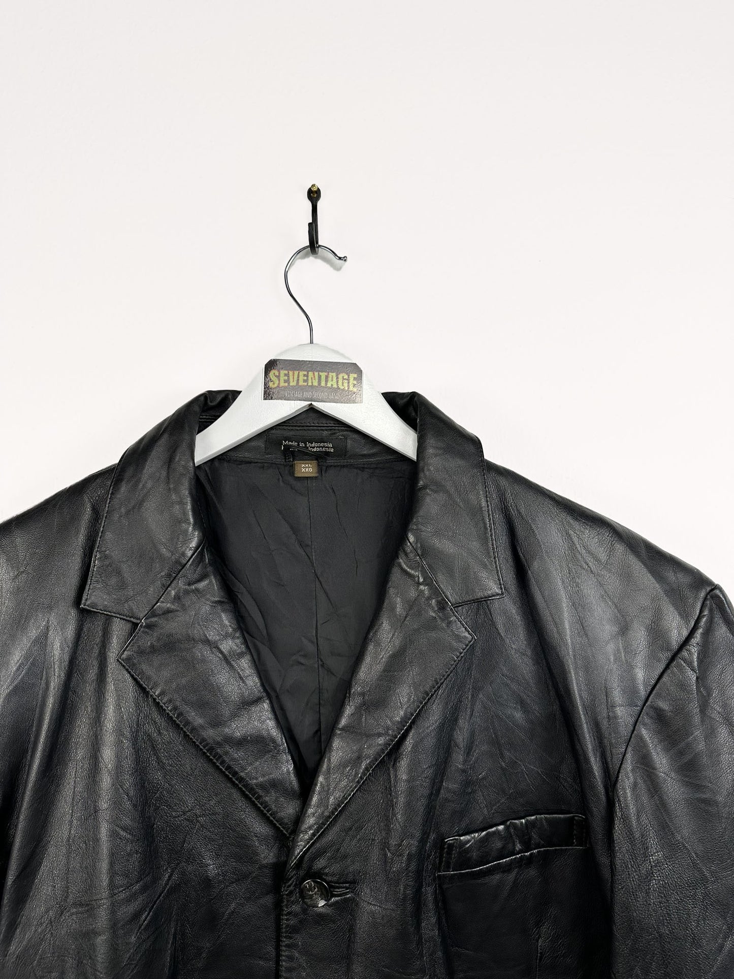 Giacca in pelle oversize 00s (25) - XXL