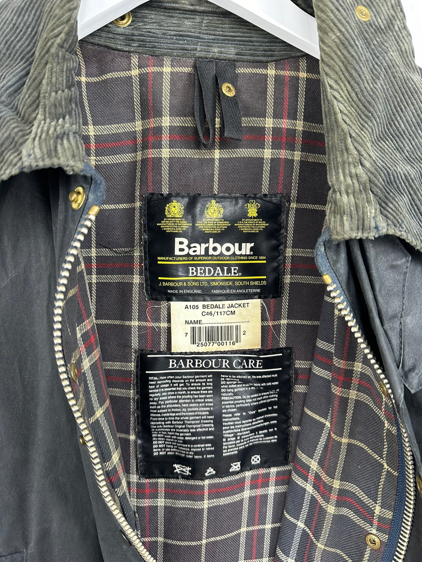 Barbour Bedale wax c46 imbottito (07) - M