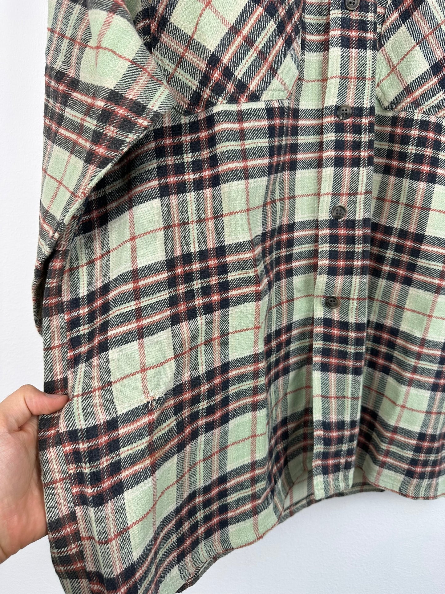 Camicia in flanella beige - L