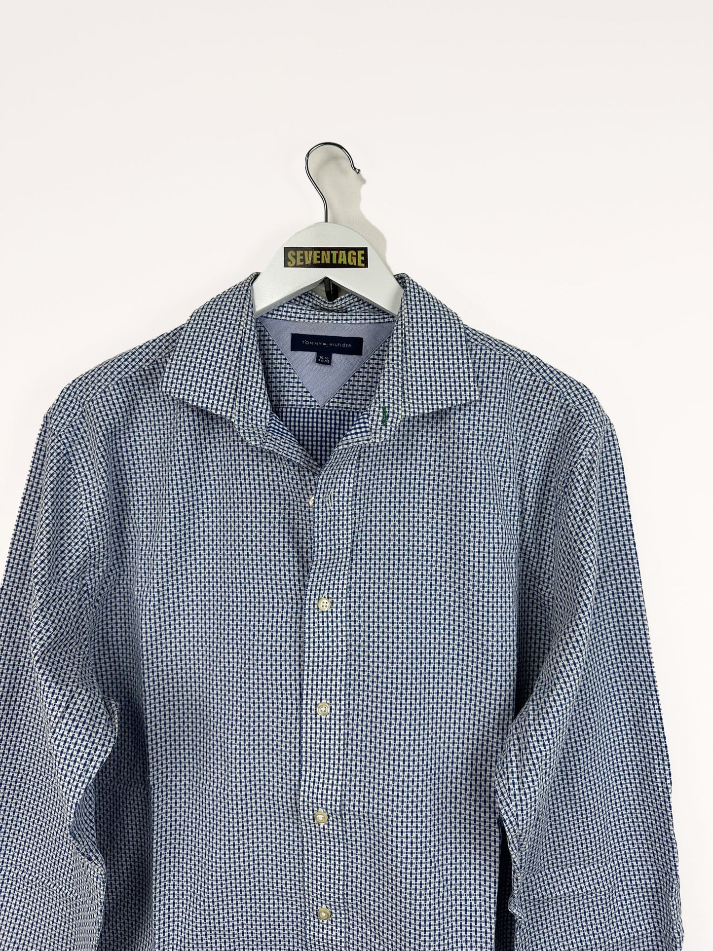 Camicia Tommy Hilfiger blu bianca - L