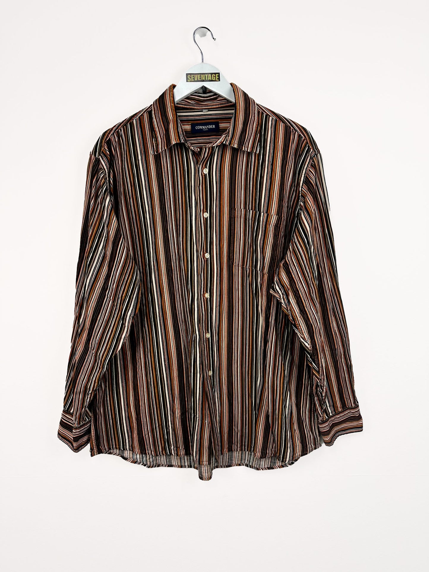 Camicia in velluto a righe - XL