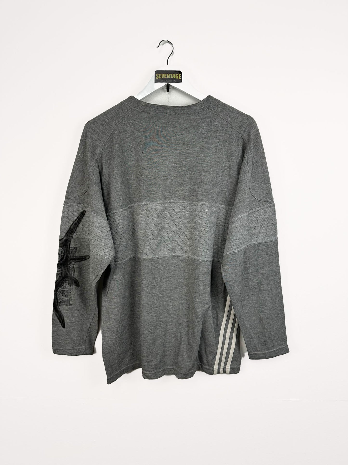 Felpa Adidas grigia custom - XL