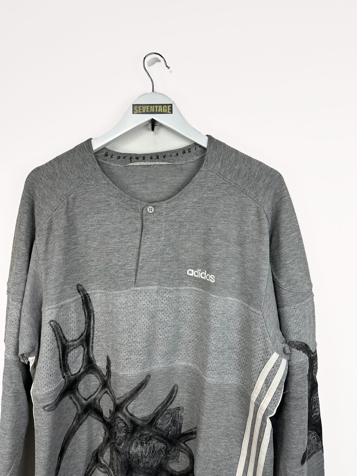 Felpa Adidas grigia custom - XL
