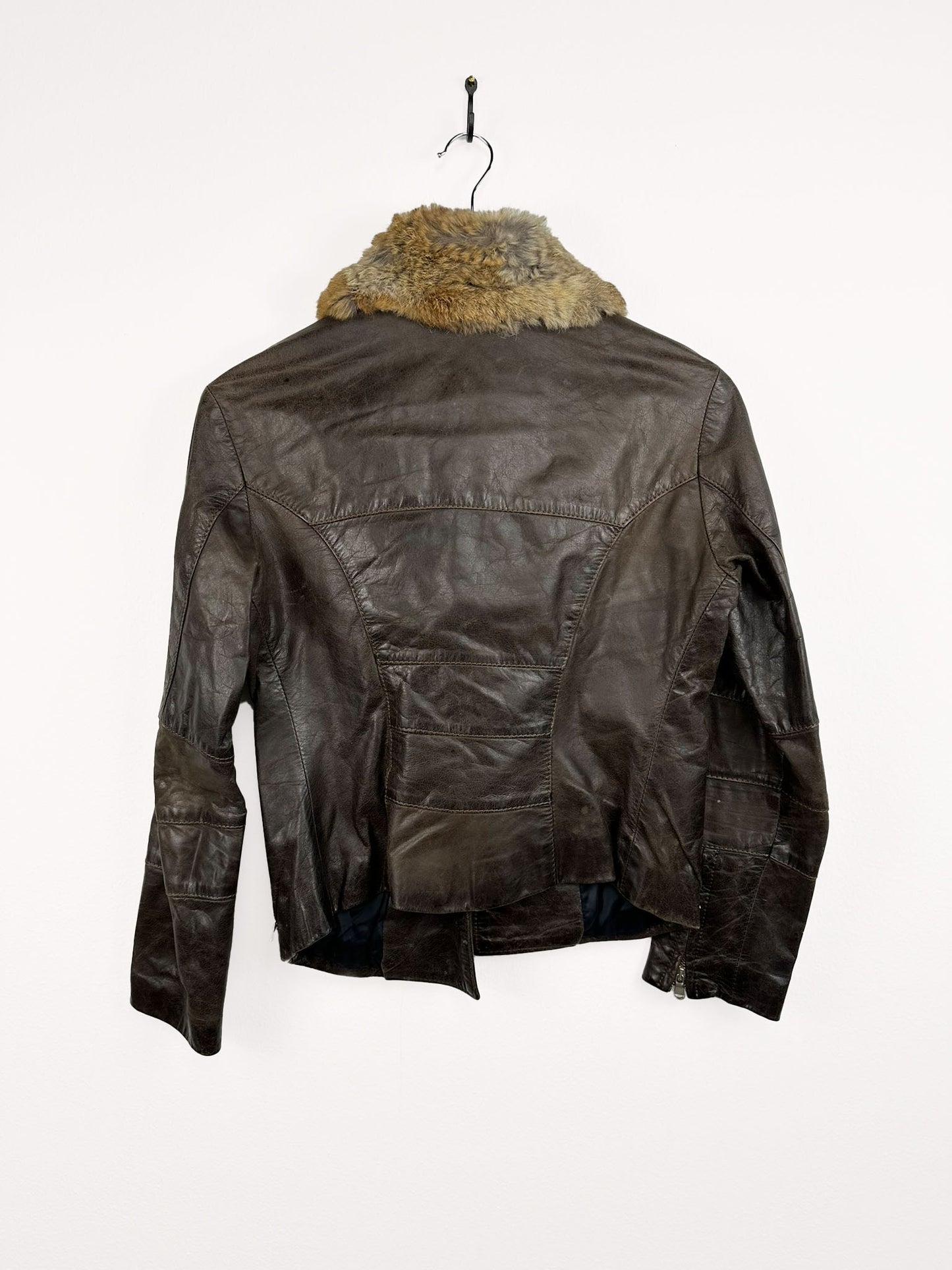 Giacca in pelle marrone 90s (18) - M