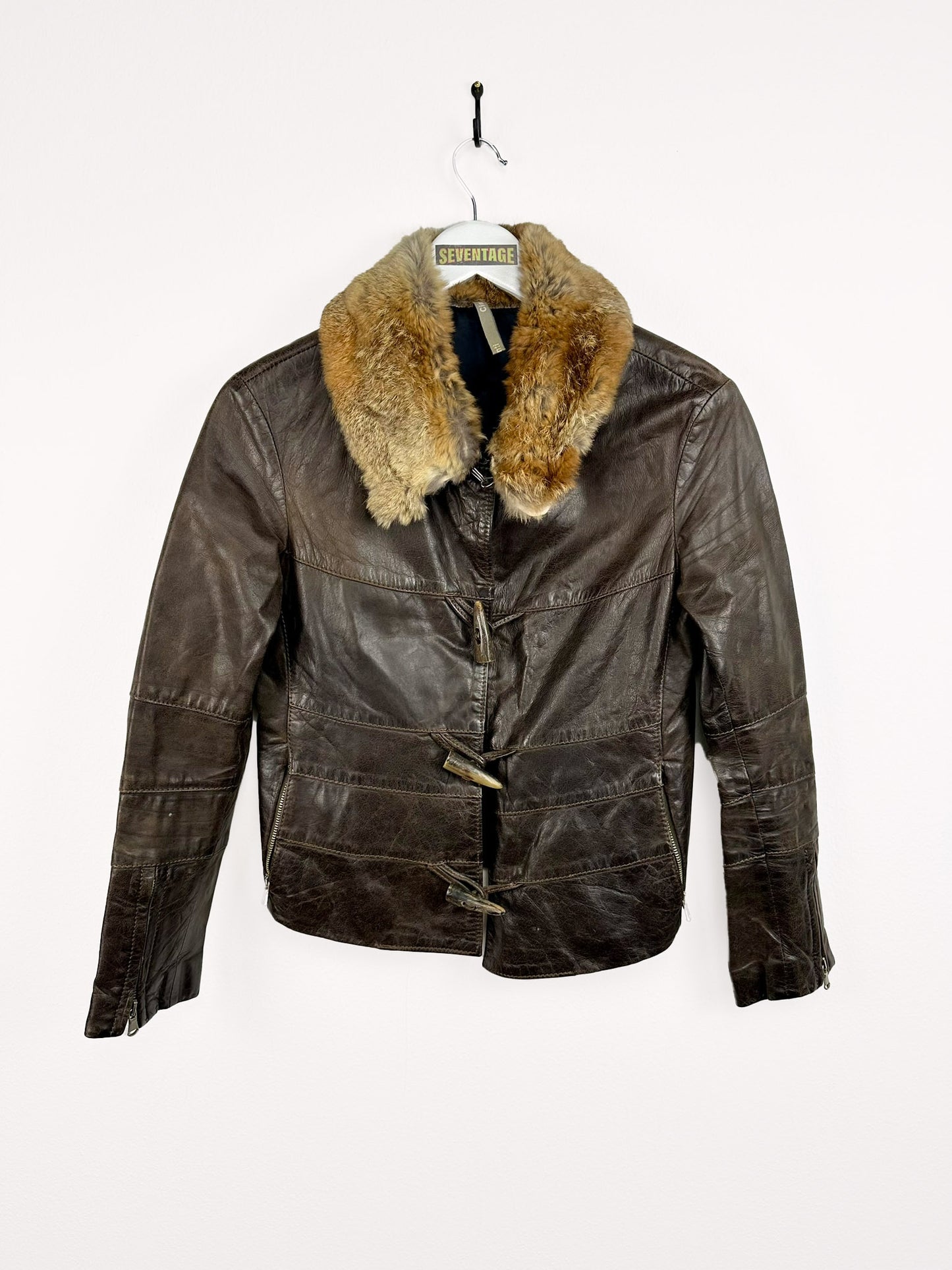 Giacca in pelle marrone 90s (18) - M