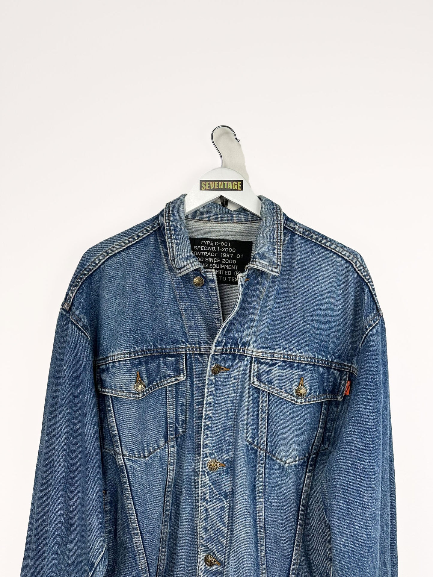Giacca in denim jeans vintage - L