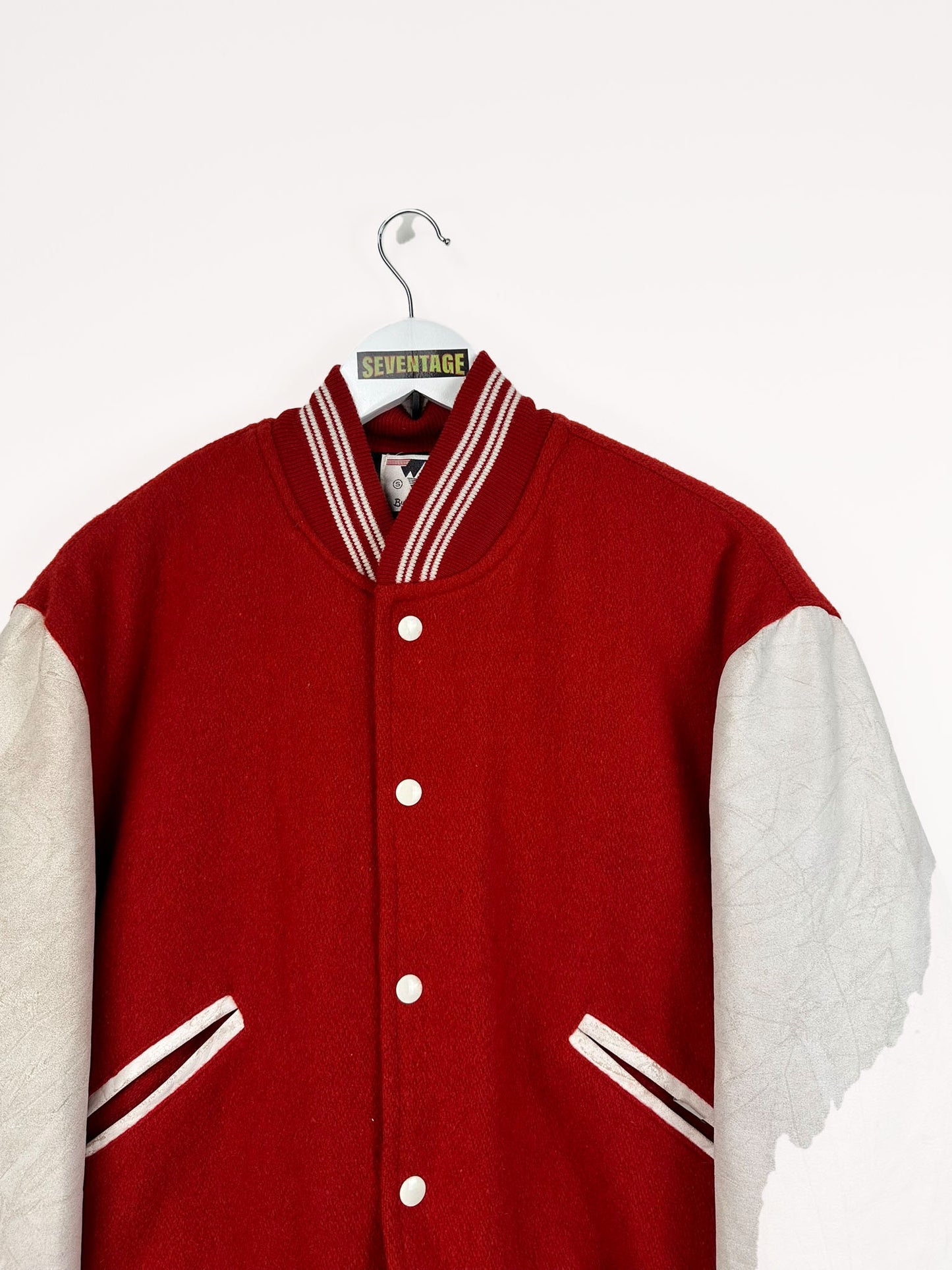 Giacca college Made in Usa rossa 80s - S