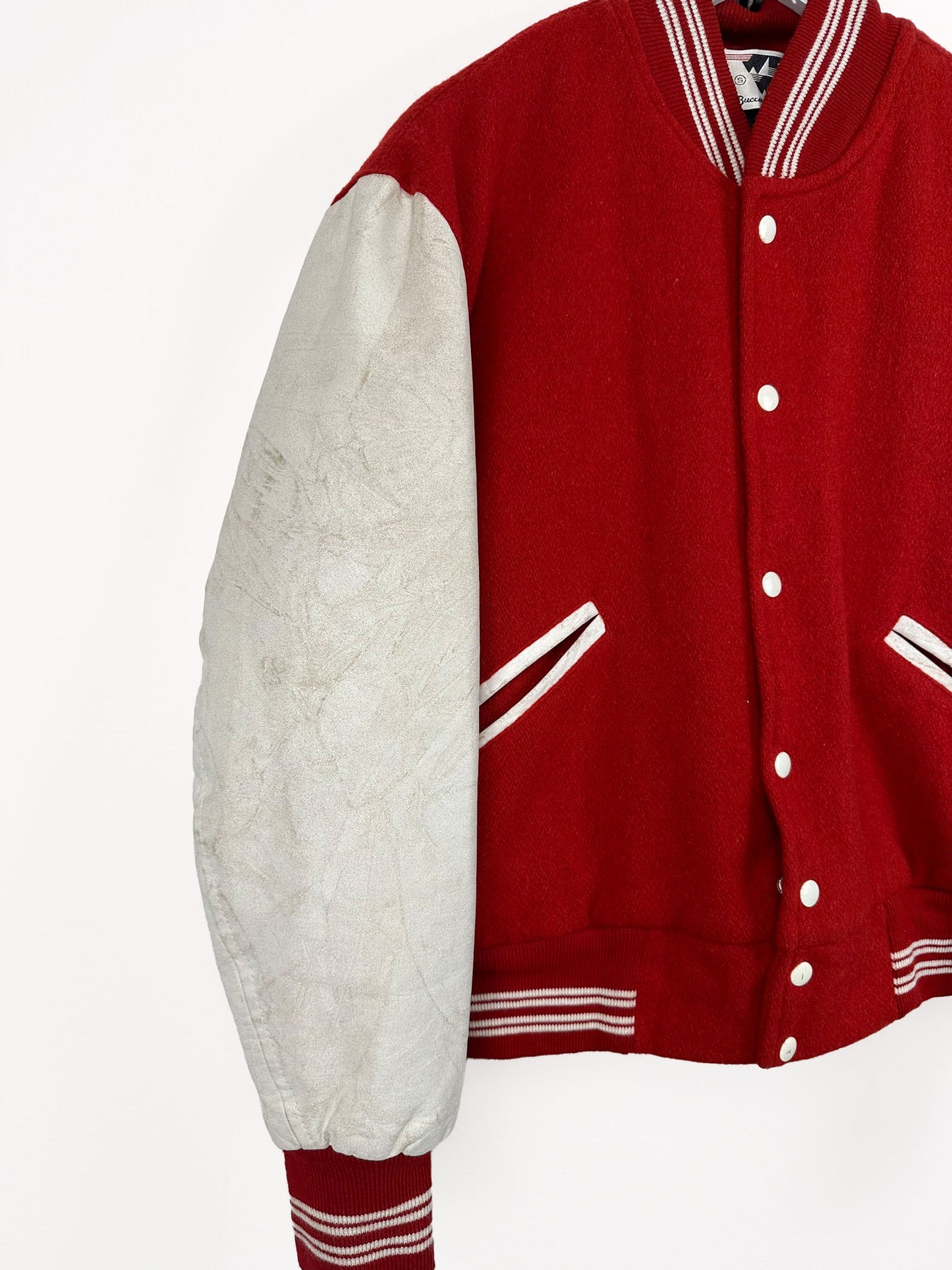 Giacca college Made in Usa rossa 80s - S