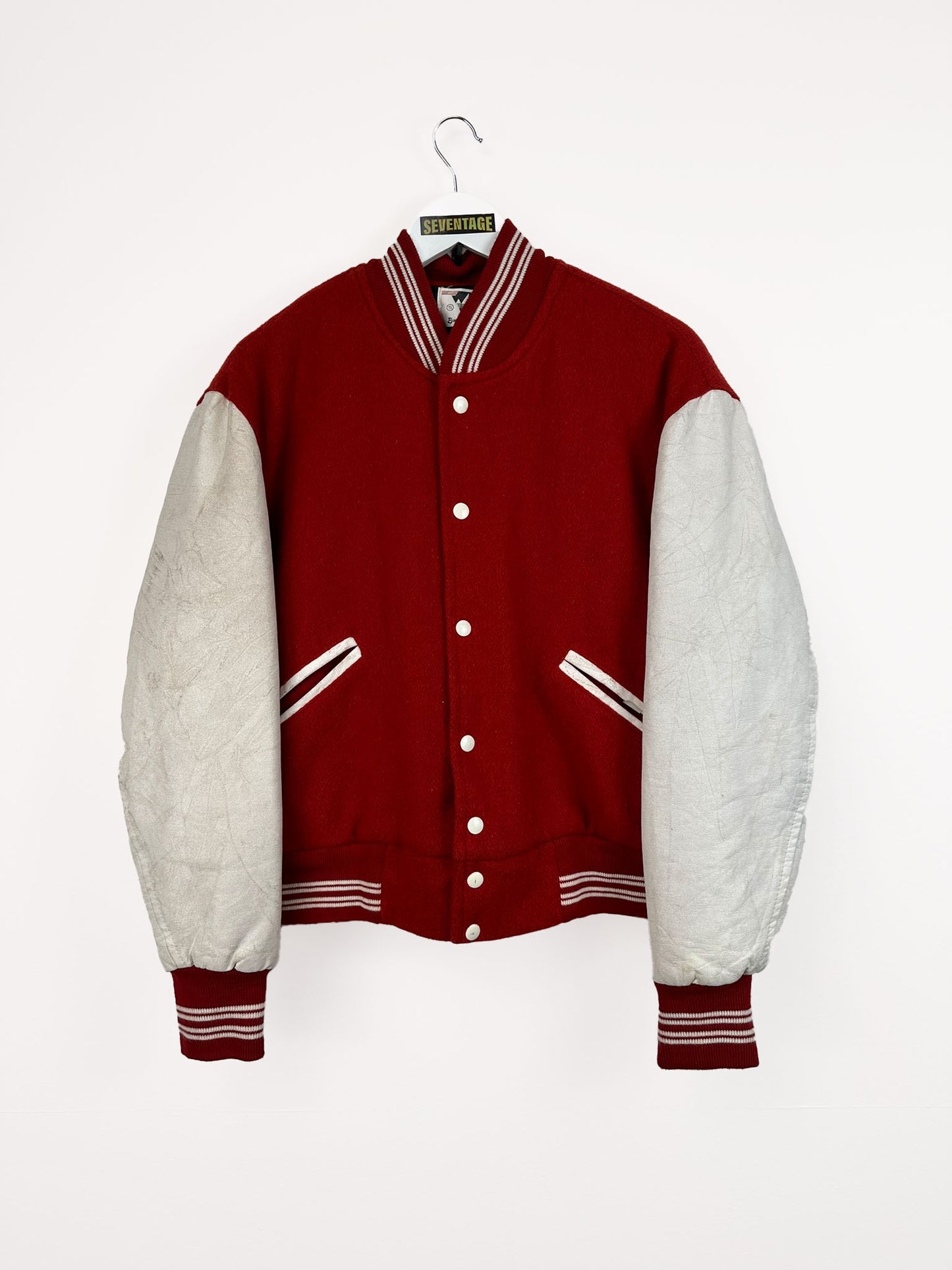 Giacca college Made in Usa rossa 80s - S