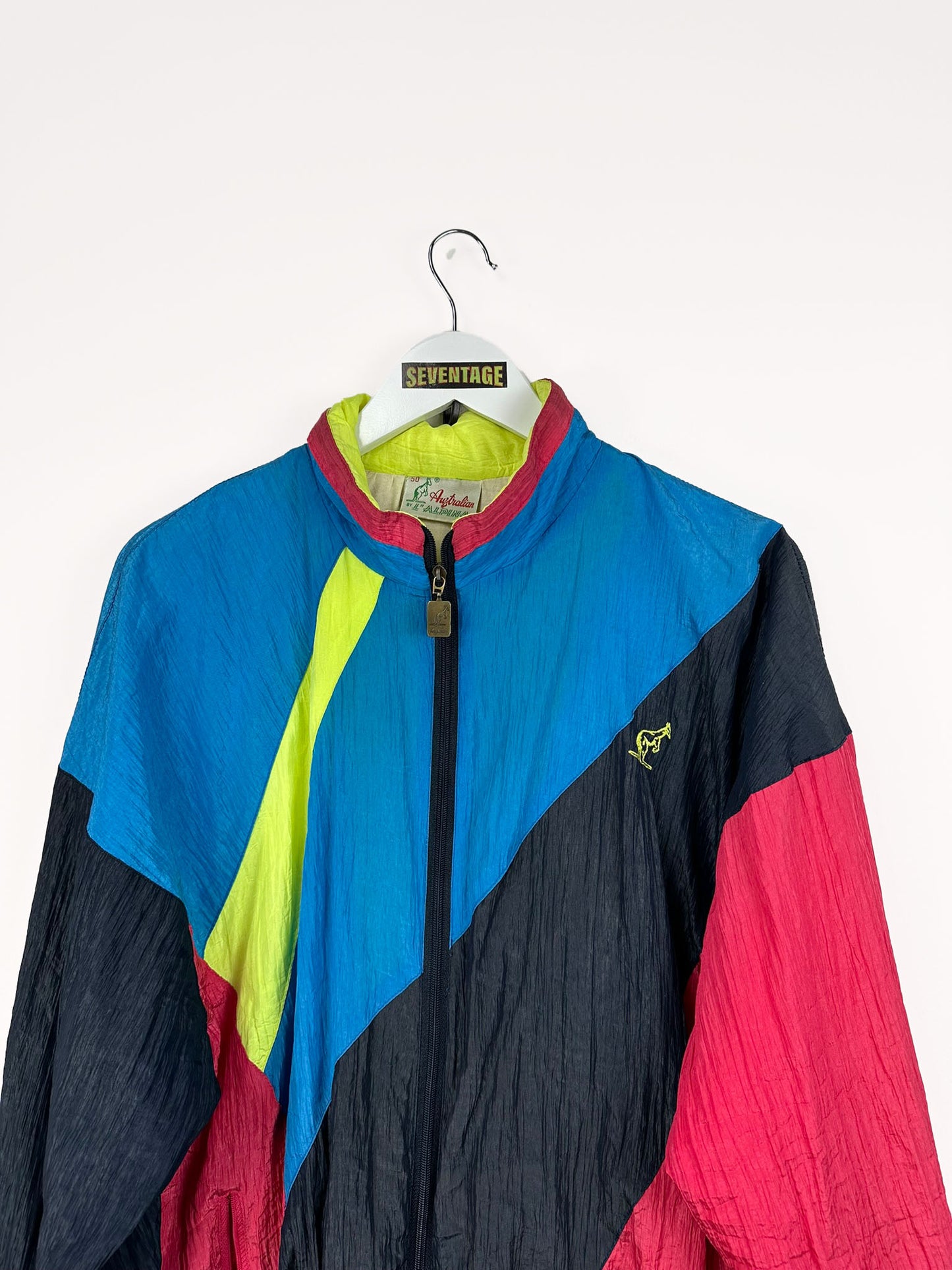 Giacca Australian fuxia blu 90s - L