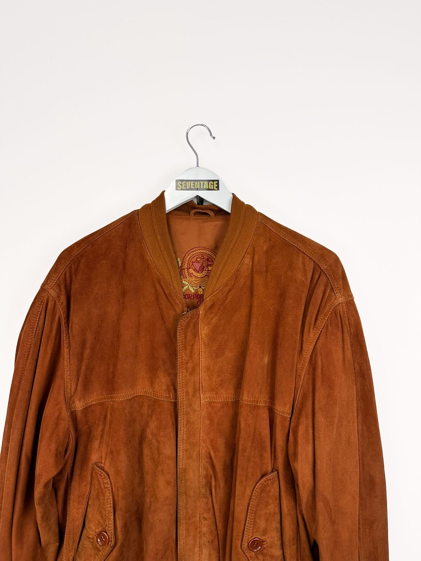 Giacca in pelle scamosciata 00s - L