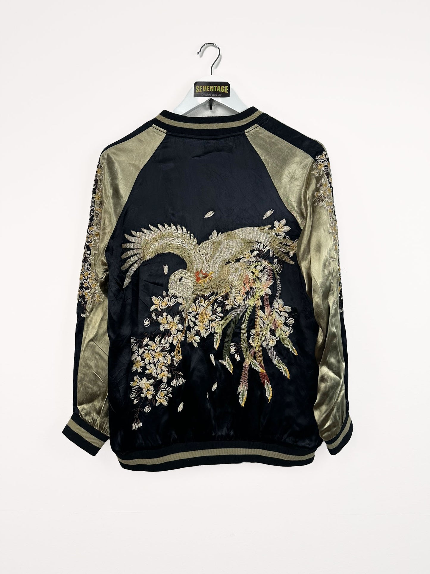 Giacca nera con ricami orientali donna- L