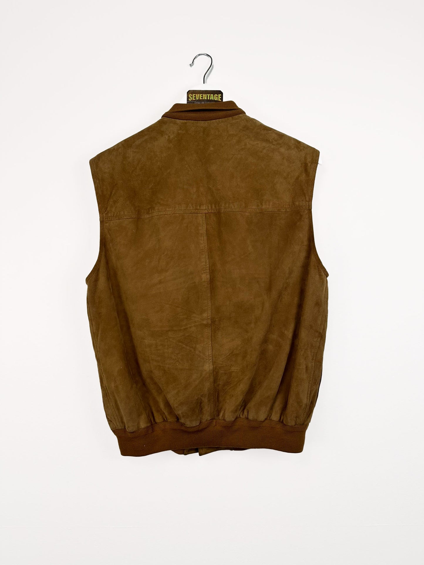 Gilet in pelle scamosciato - M