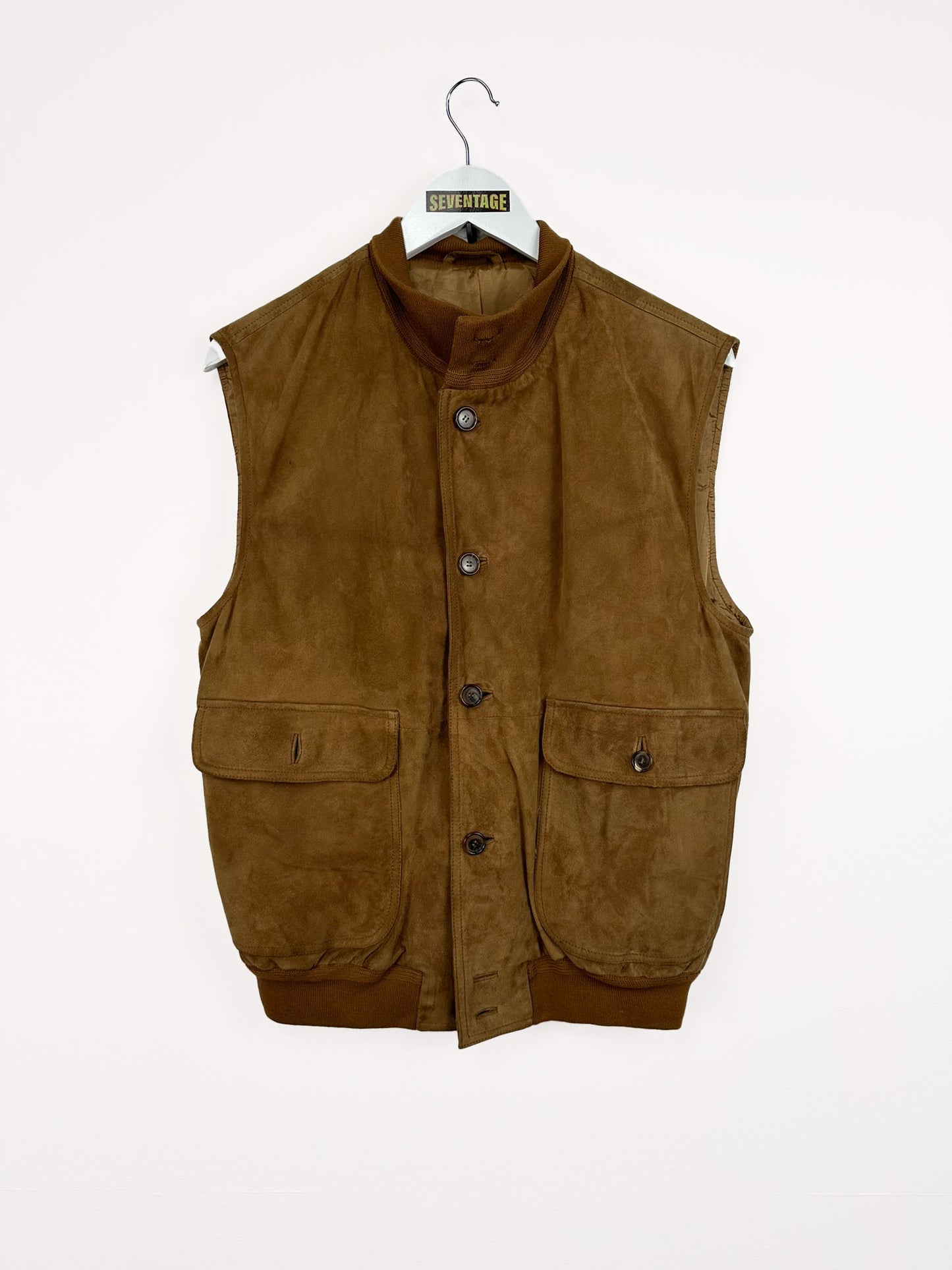 Gilet in pelle scamosciato - M
