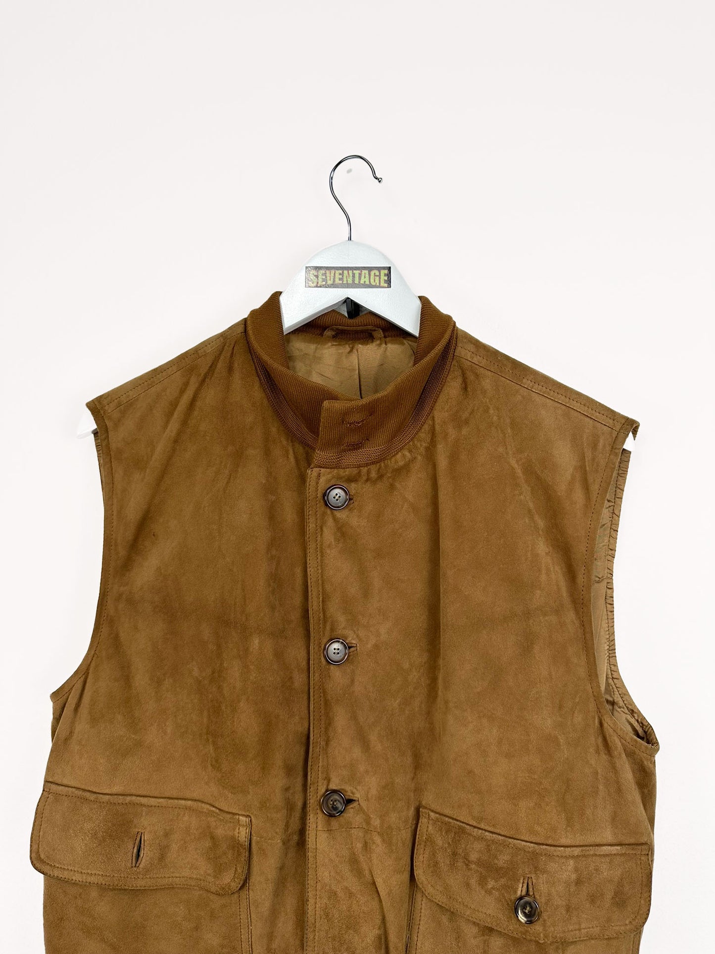 Gilet in pelle scamosciato - M