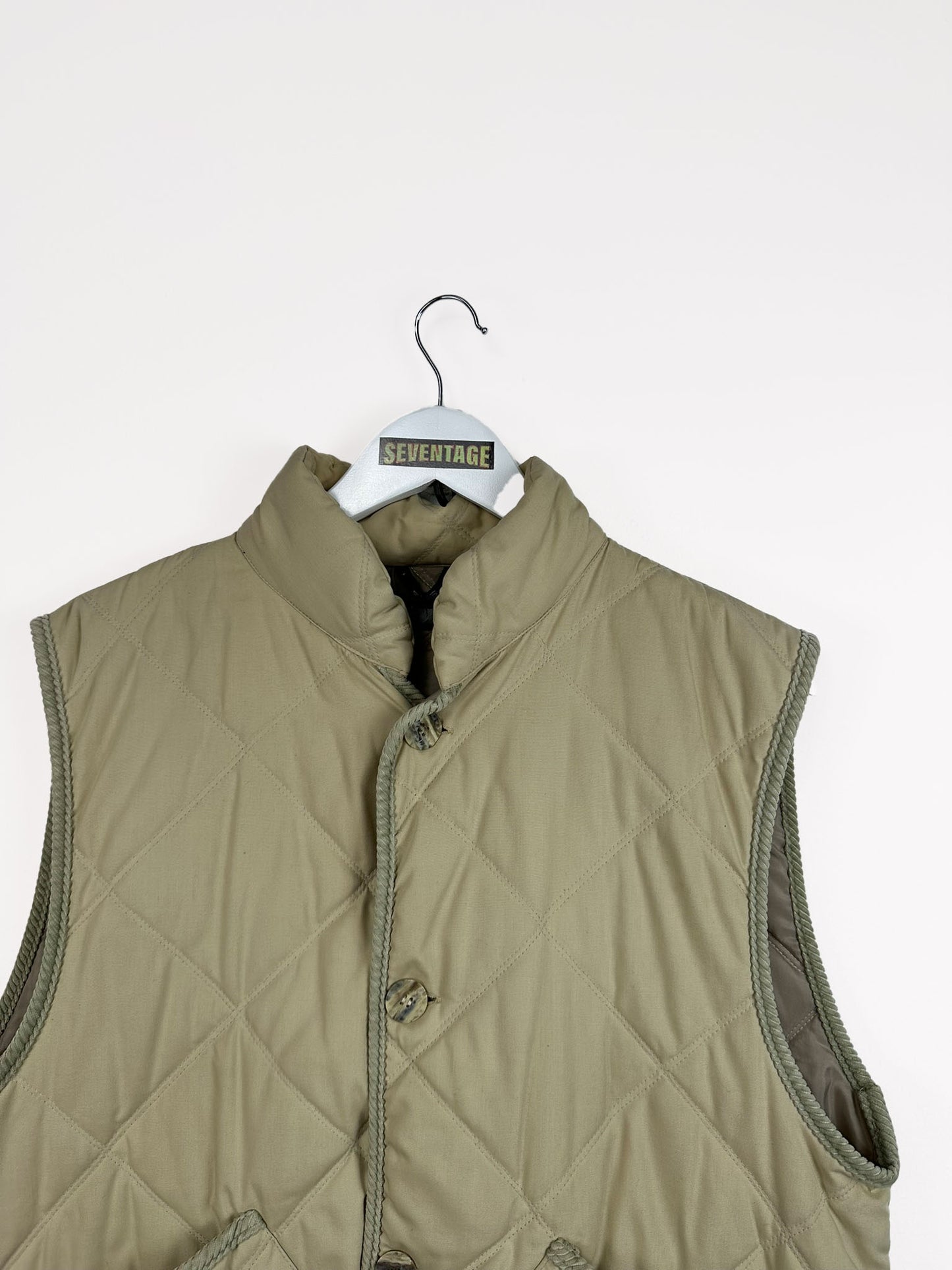 Gilet beige trapuntato 90s - M
