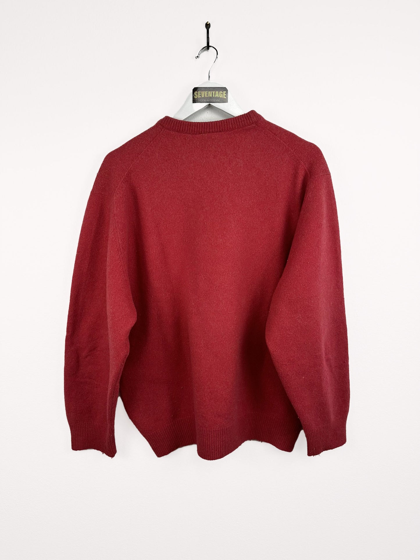 Maglione Lacoste rosa lana 80s - L