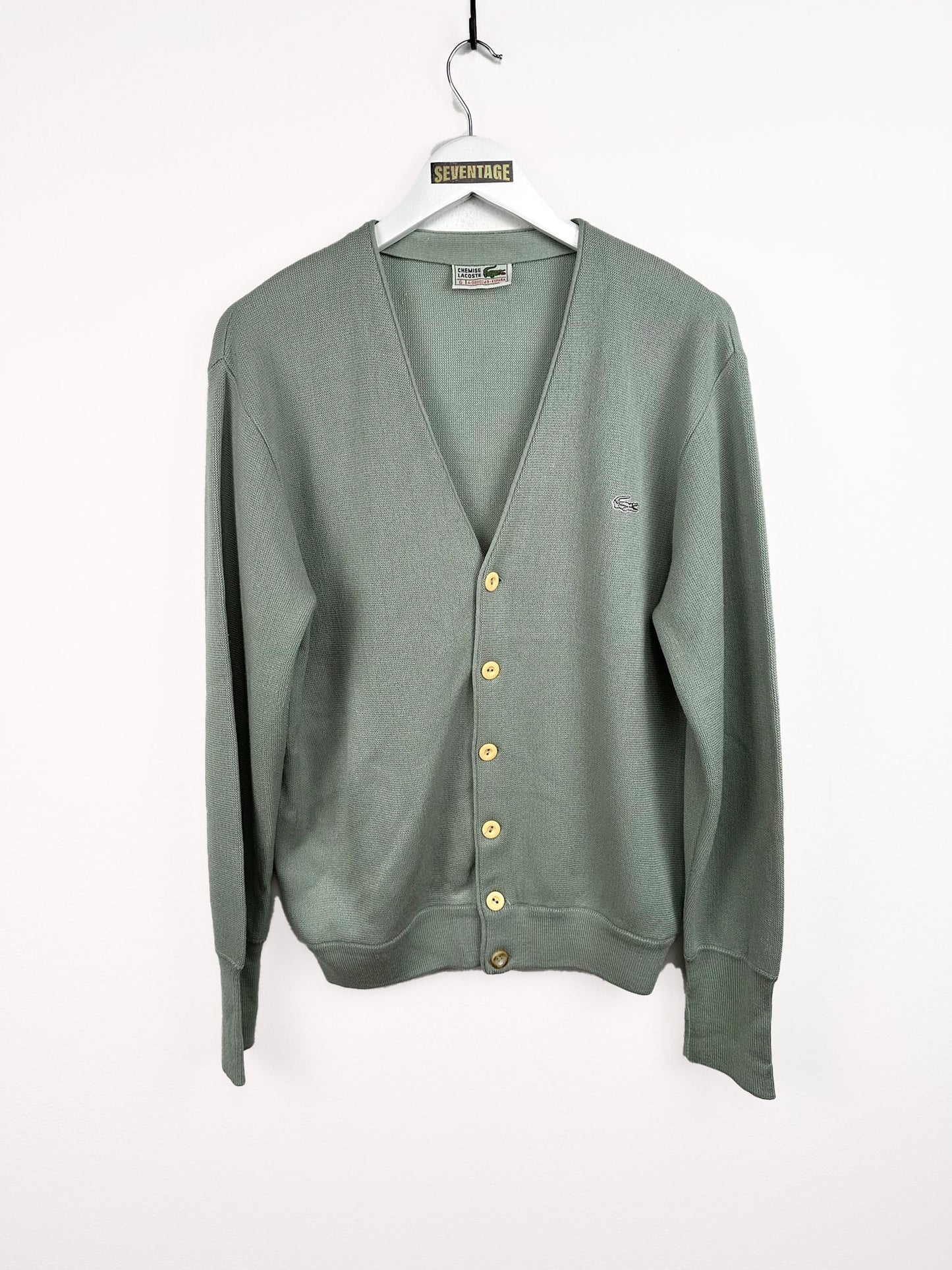 Cardigan Lacoste verde acqua - M