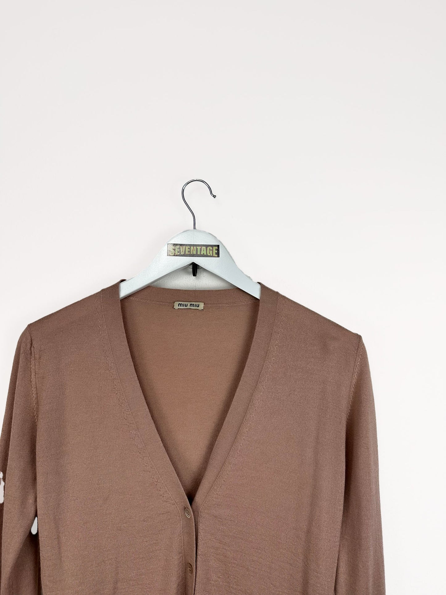 Cardigan Miu Miu rosa in cashmere - M