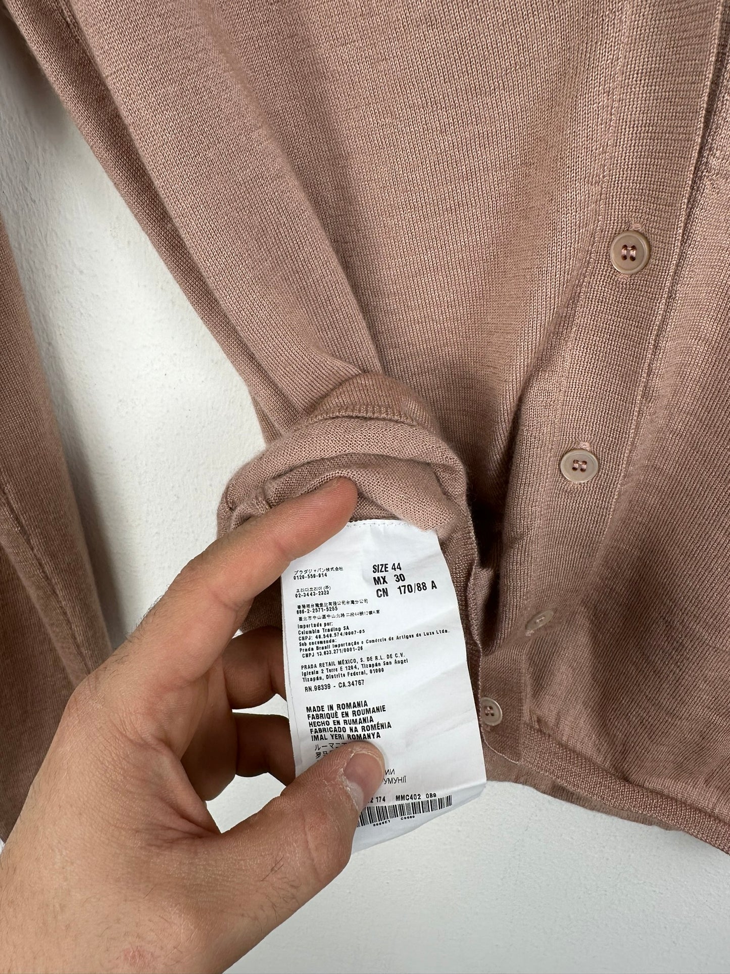 Cardigan Miu Miu rosa in cashmere - M
