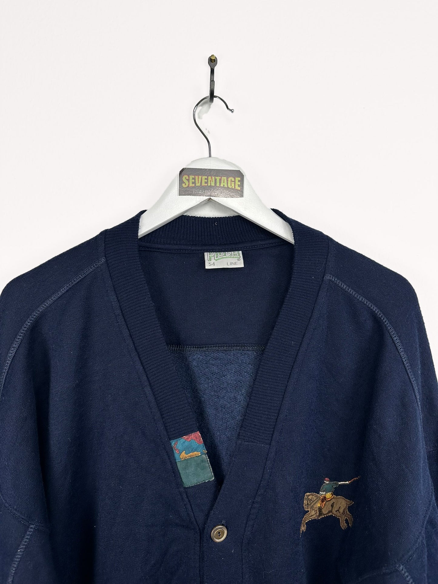 Cardigan blu 90s - L