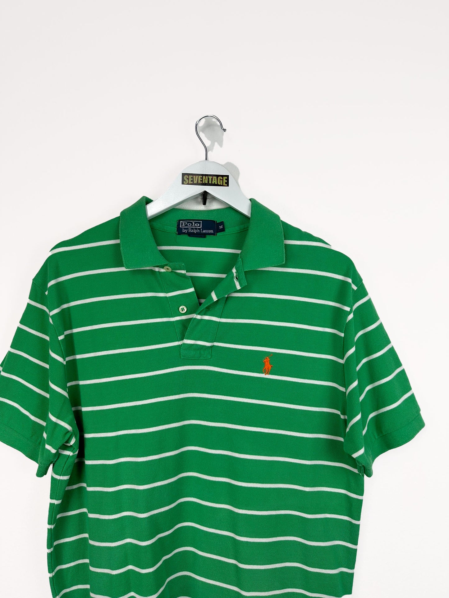 Polo Ralph Lauren verde a righe 00s - M