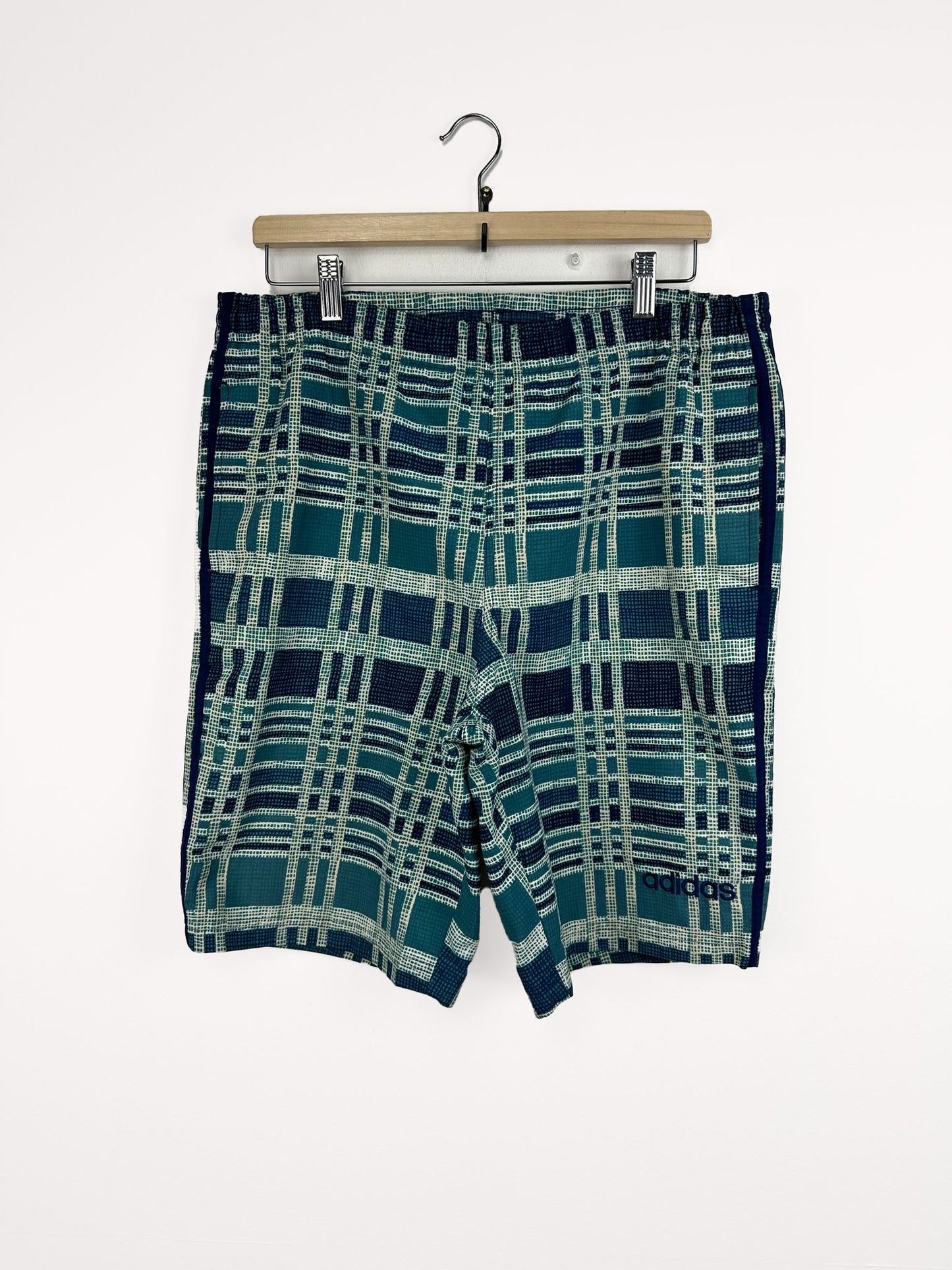 Shorts Adidas Blu a quadri 00s - S