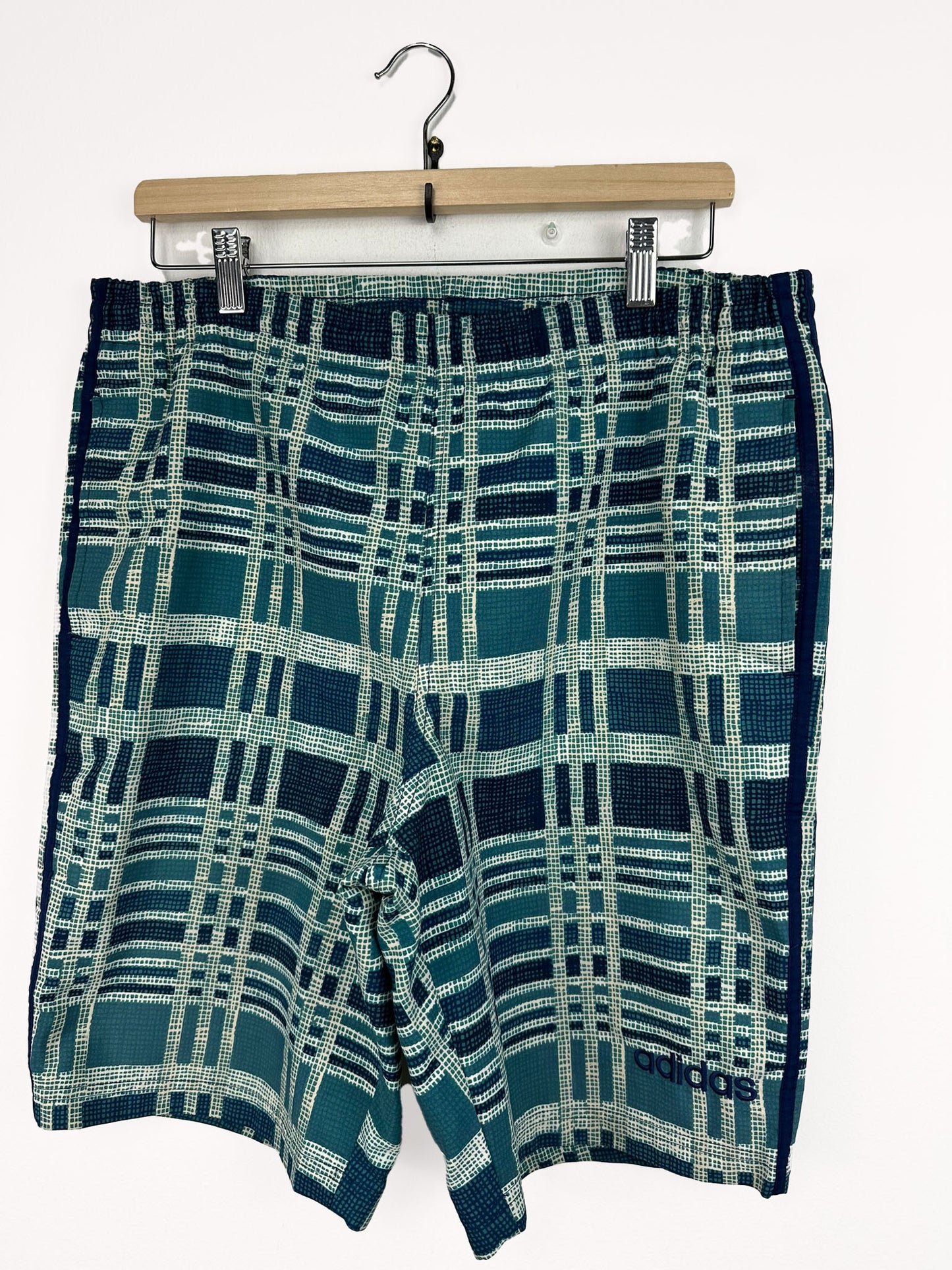 Shorts Adidas Blu a quadri 00s - S