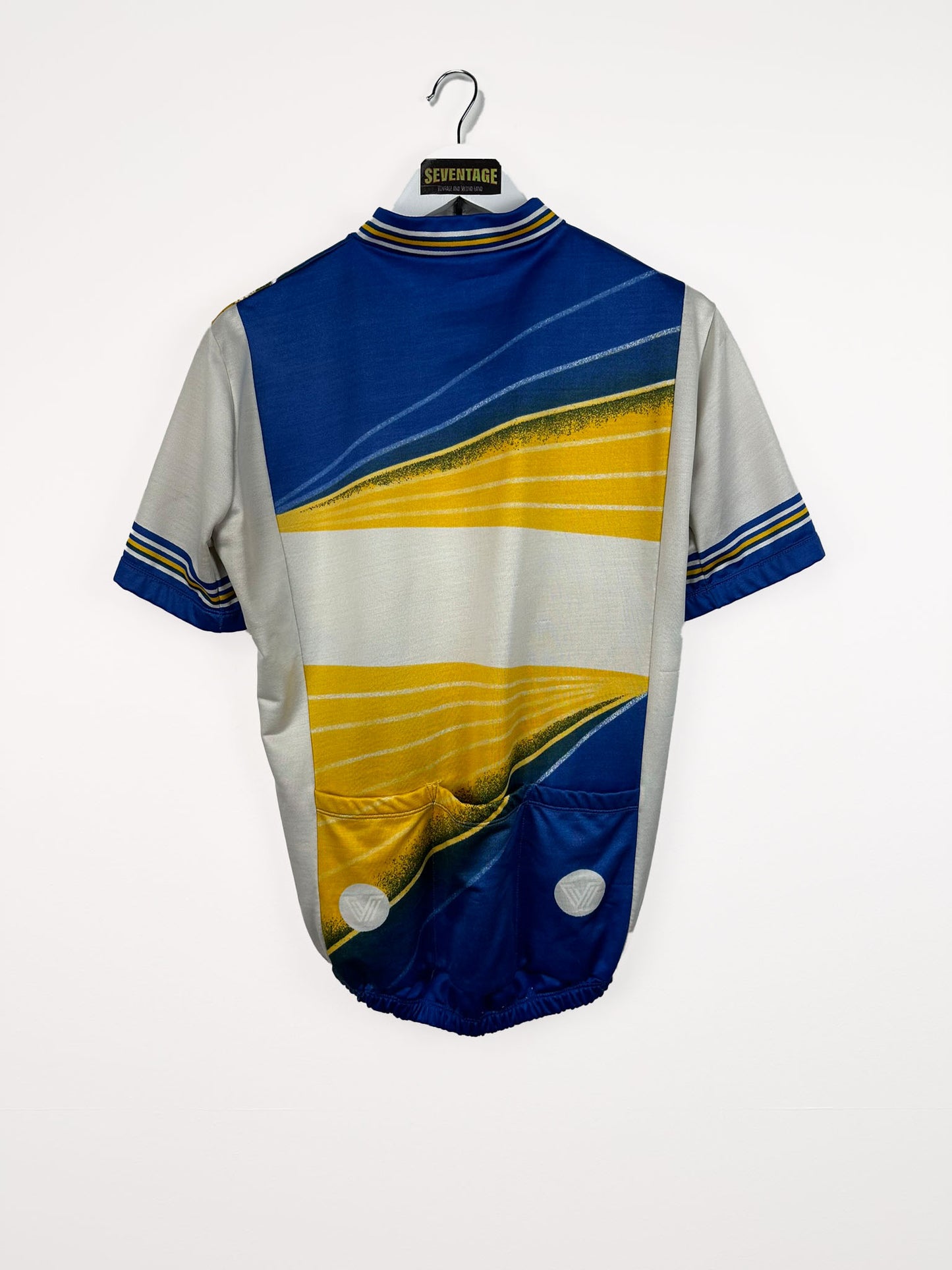 T-shirt maglia ciclismo blu vintage - M