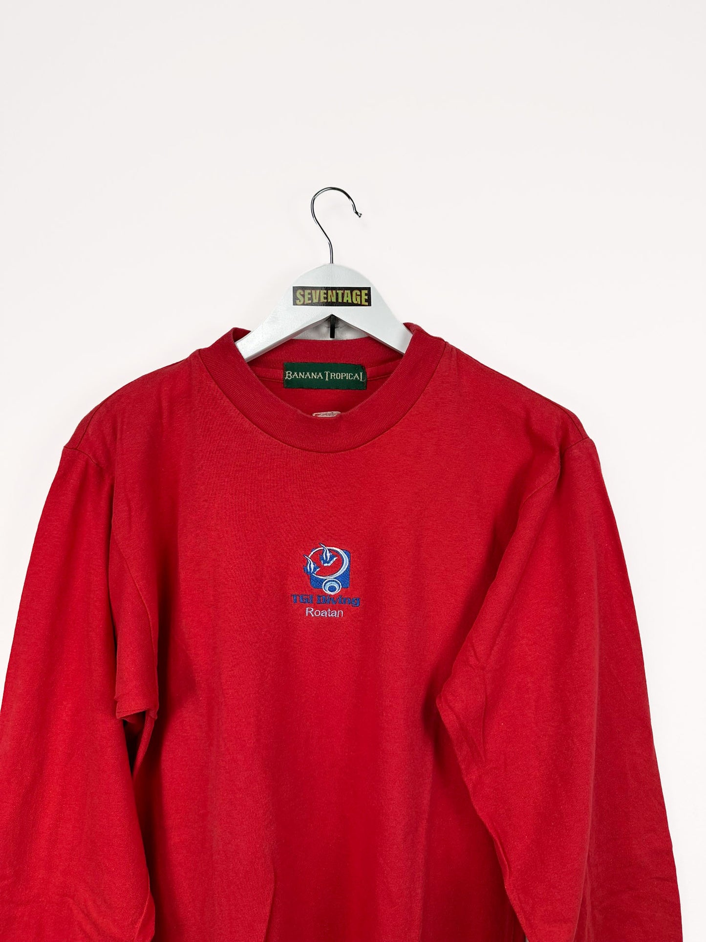 T-shirt banana tropical rossa 00s - XL