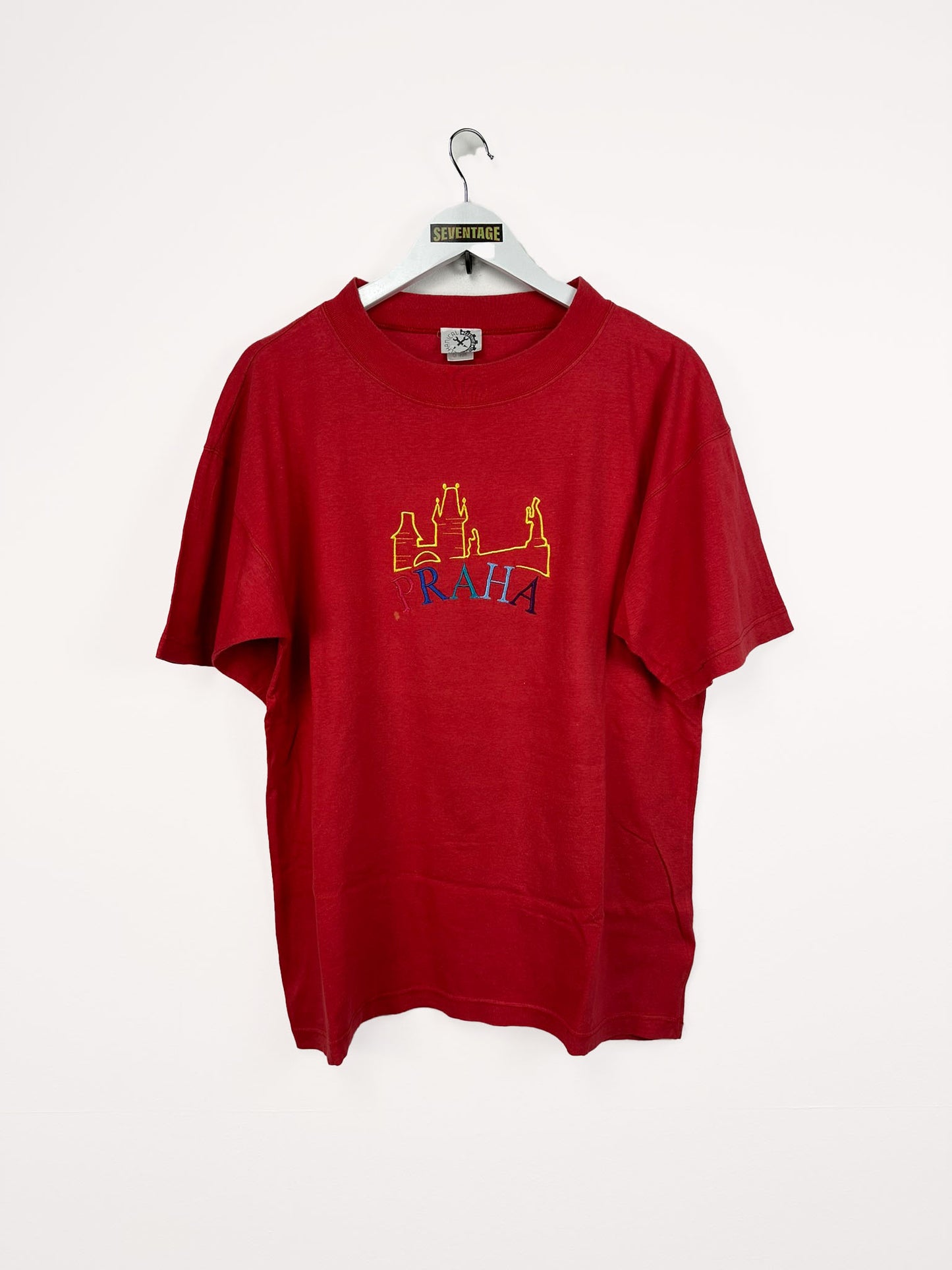 T-shirt Praha rossa 00s - L