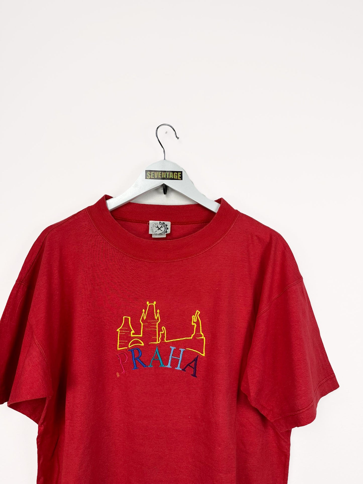 T-shirt Praha rossa 00s - L