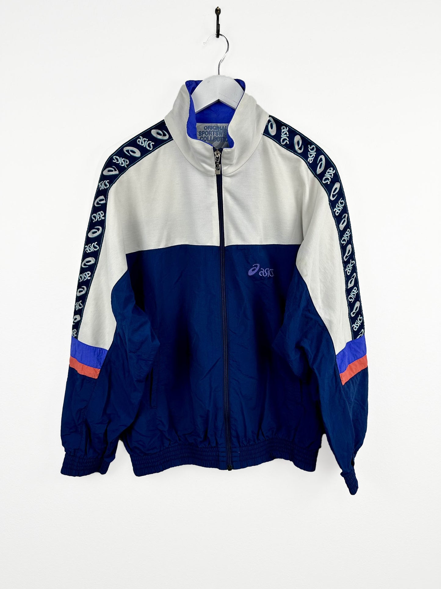 Felpa Asics blu bianca 90s (25f17) - L