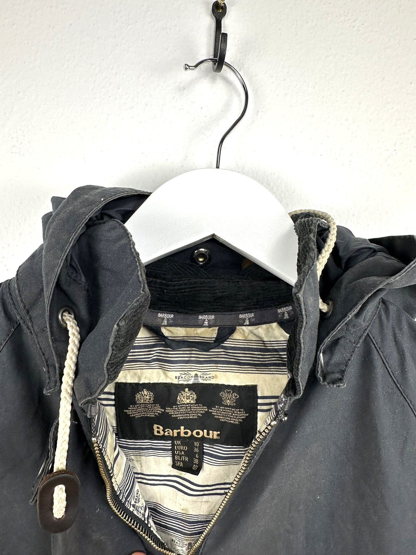 Barbour blu waxed donna (24) - L