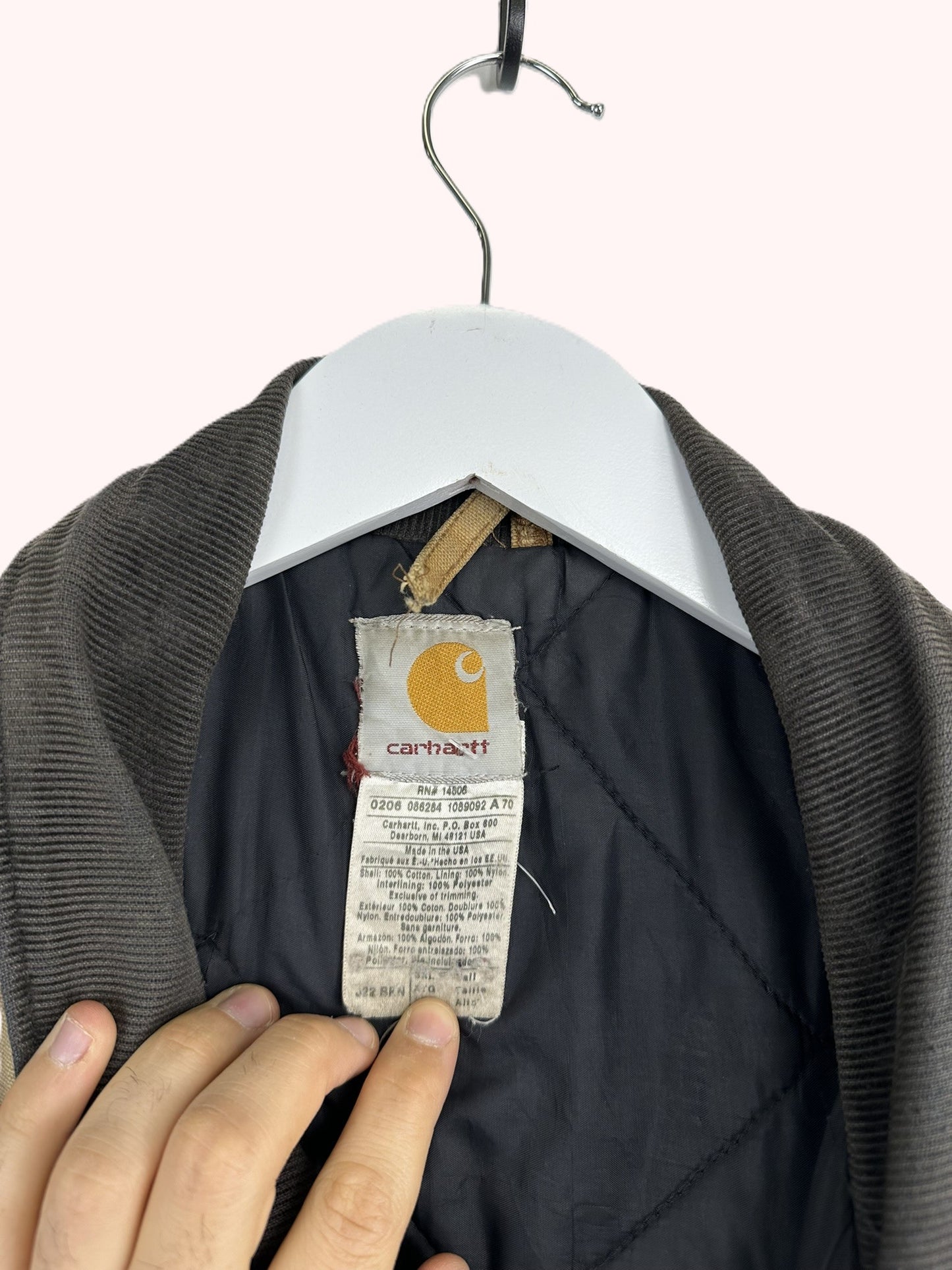 Giacca Carhartt beige disdressed Made in Usa (25c146) - 3XL