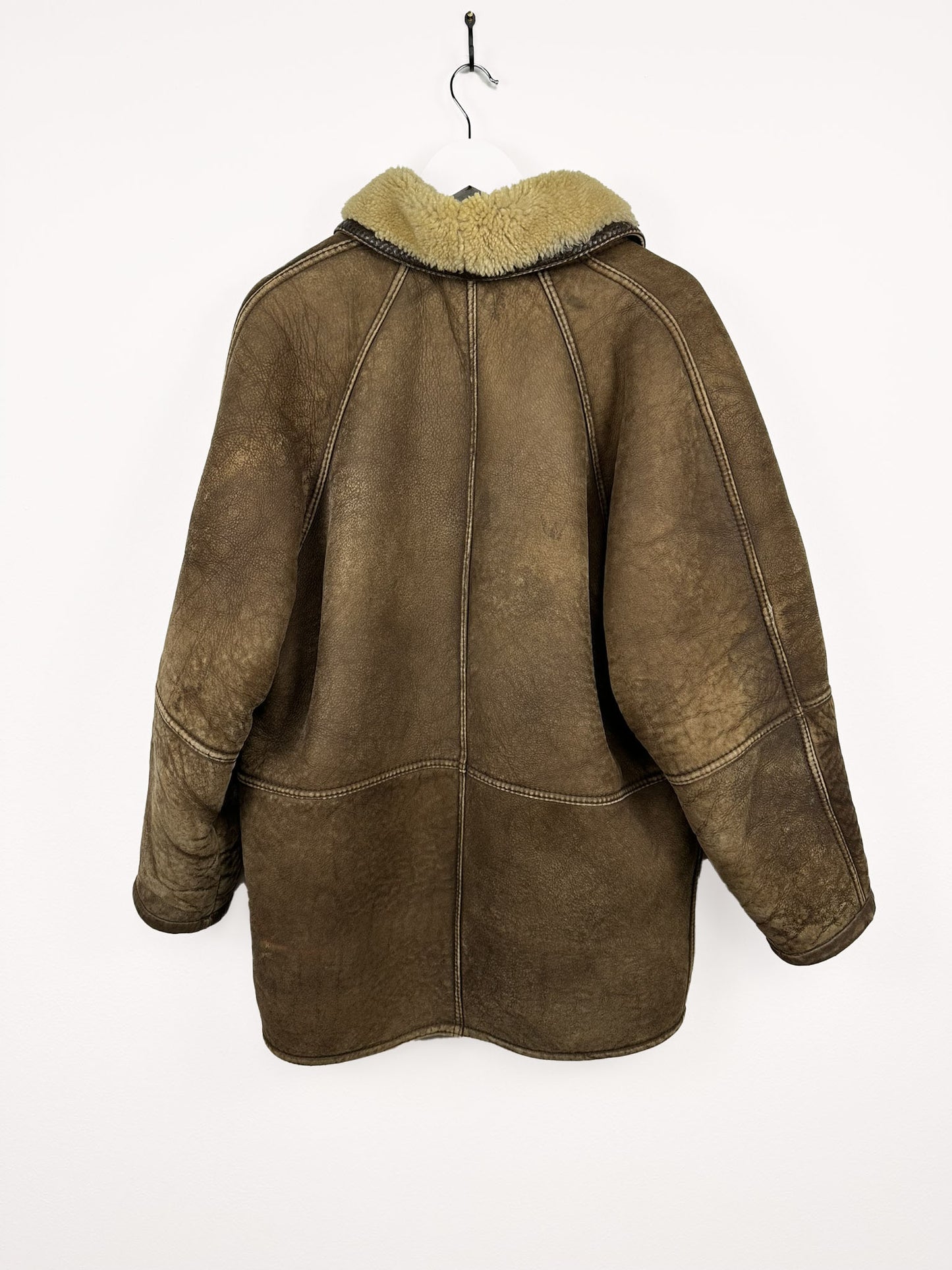 Montone shearling marrone 80s - L