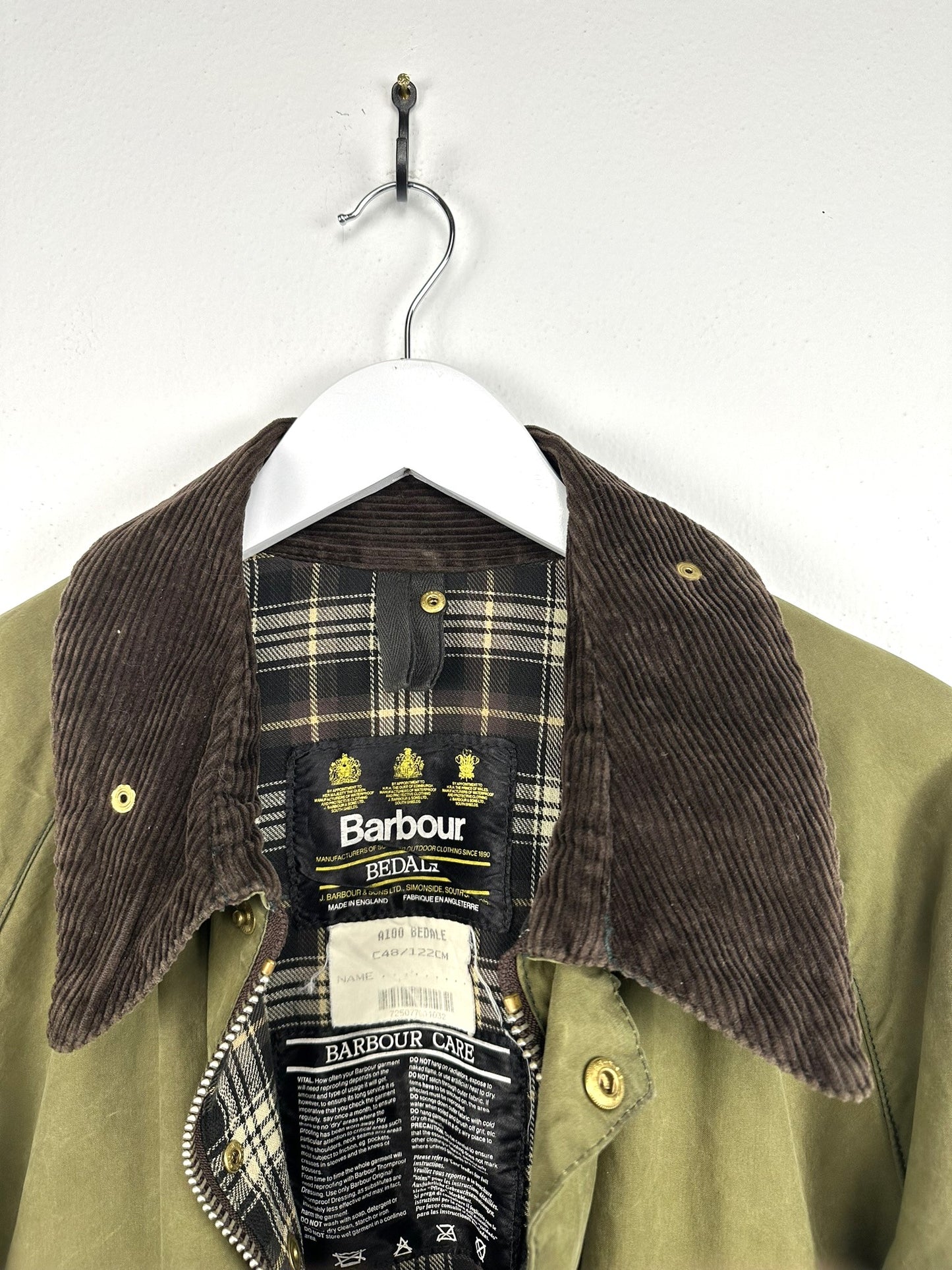 Barbour Bedale verde c48 90s (25c94) - L/XL