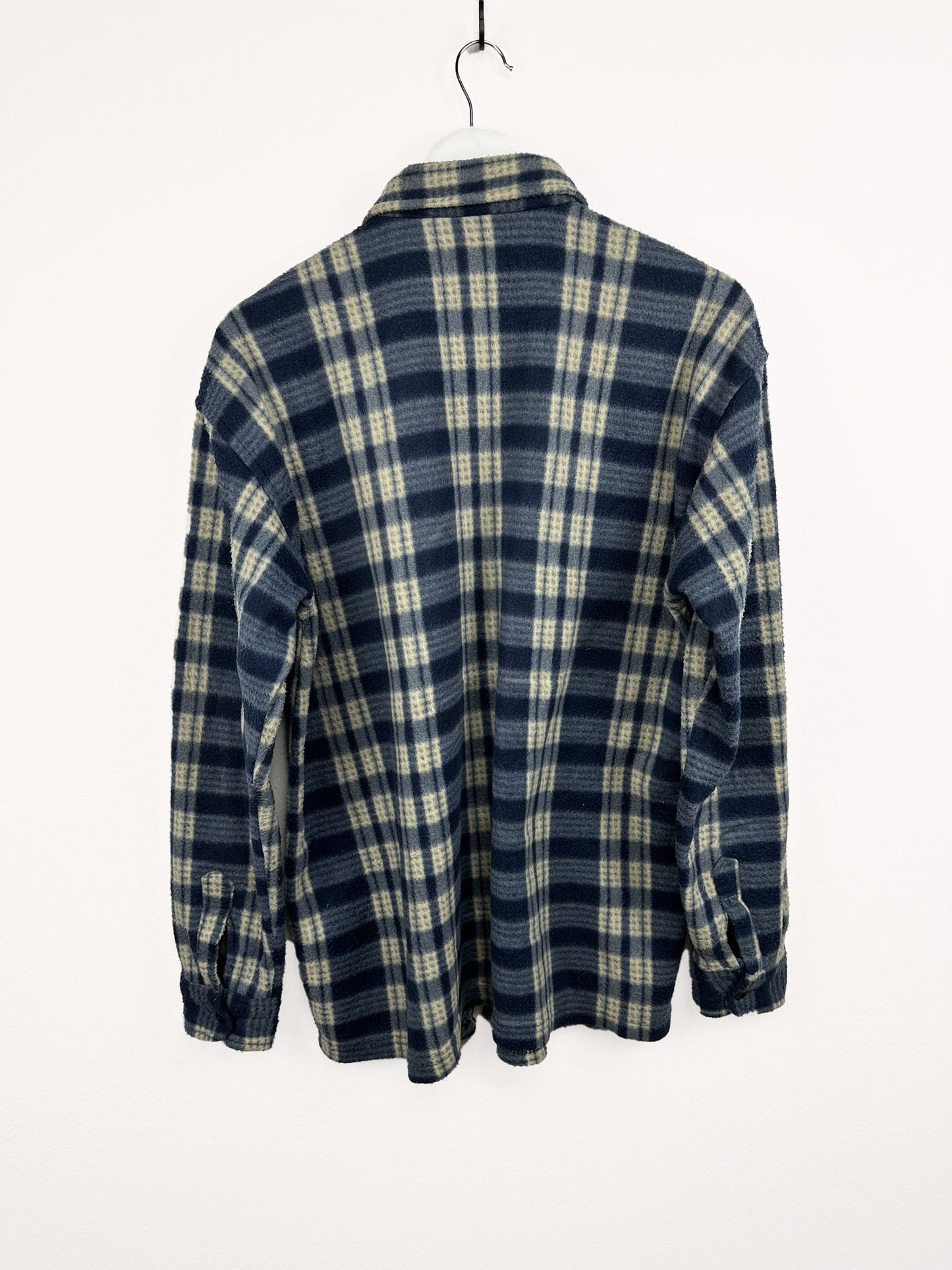 Camicia in pile blu 90s (25ca04) - XL