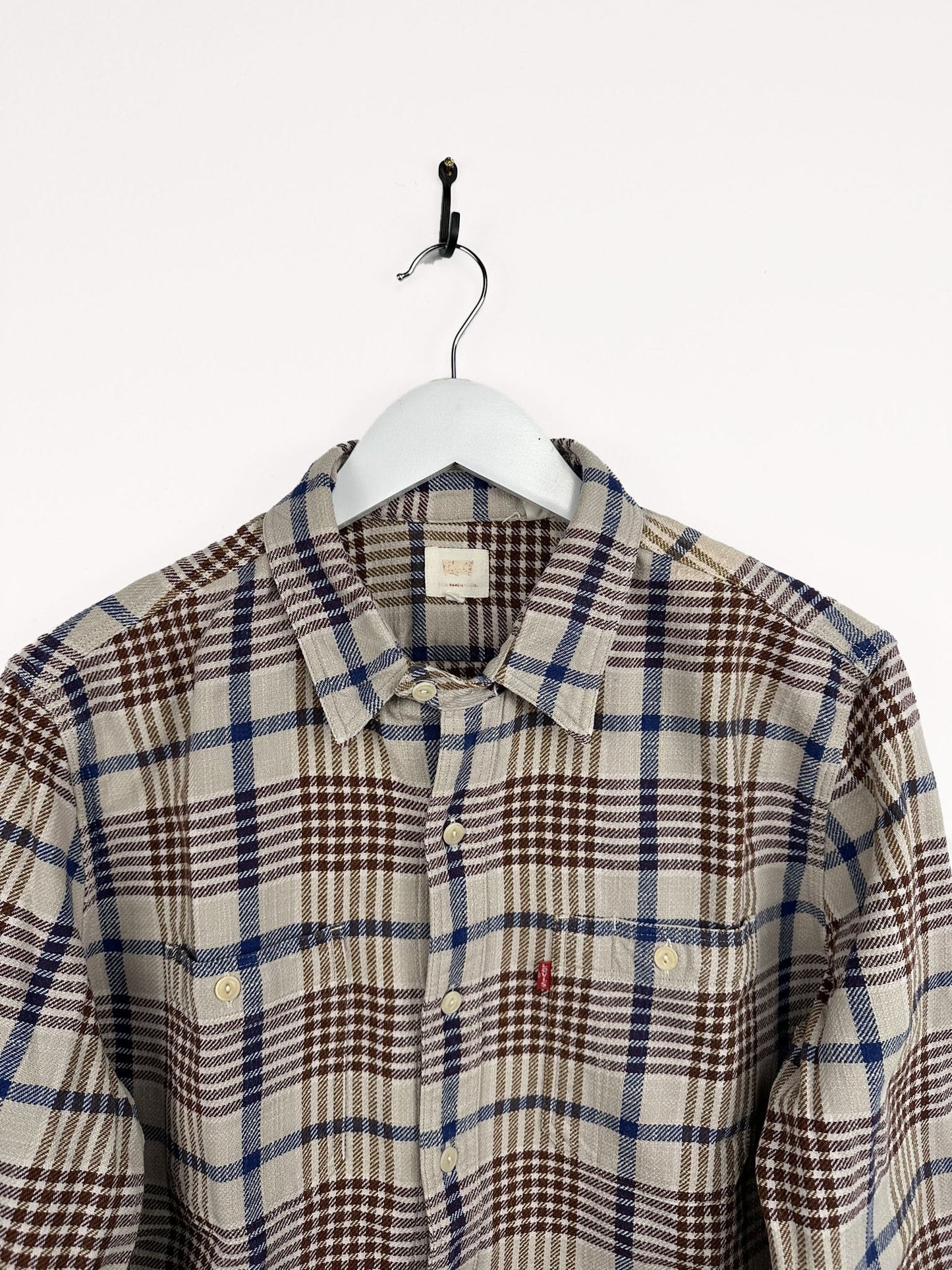Camicia Levi's beige a quadri (25ca07) - M