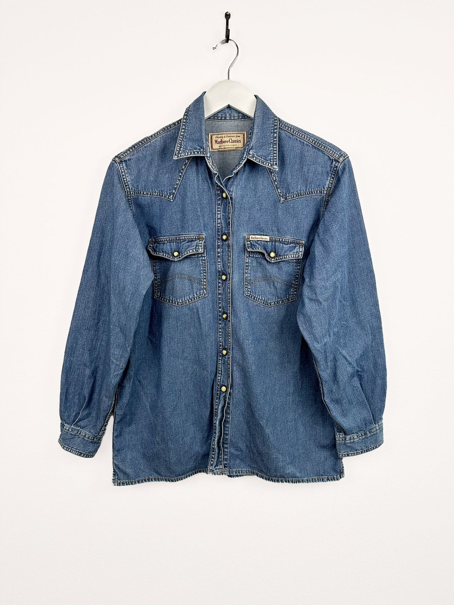 Camicia Marlboro in jeans 90s - M