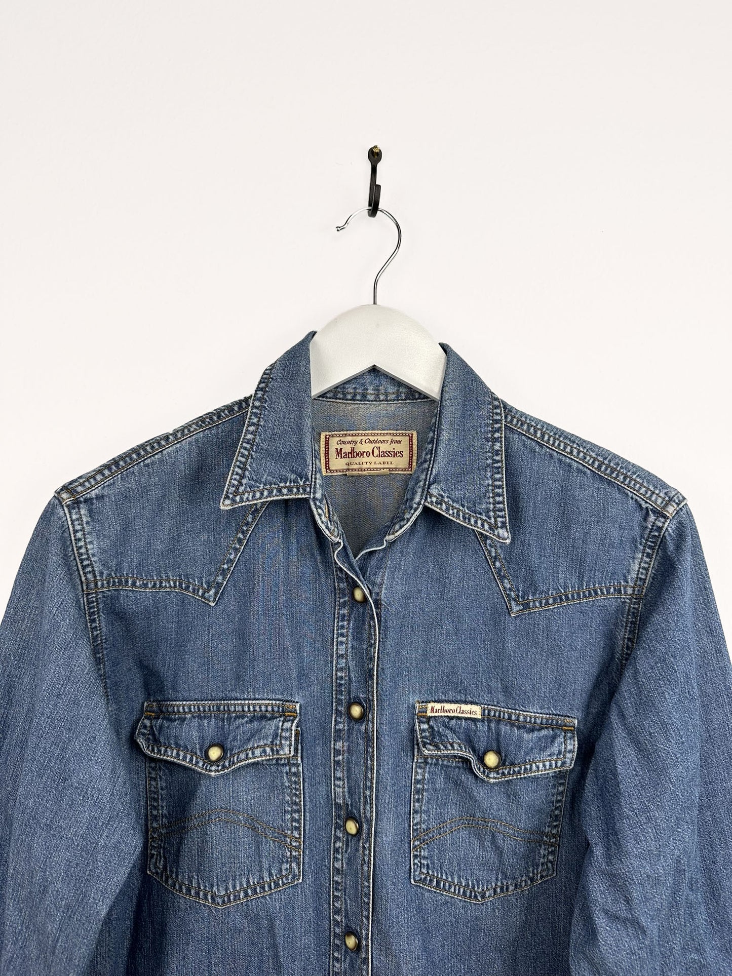 Camicia Marlboro in jeans 90s - M