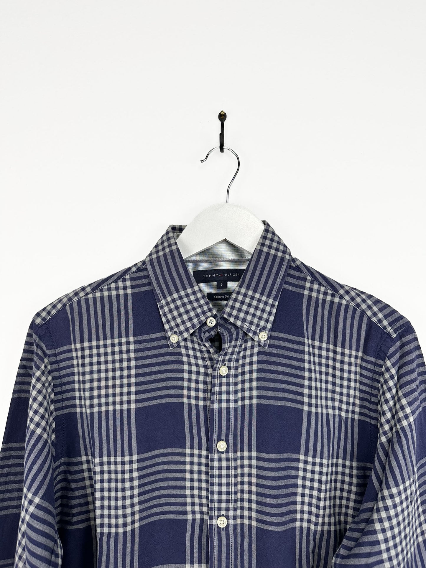 Camicia blu a quadri Tommy Hilfiger (25ca23) - S