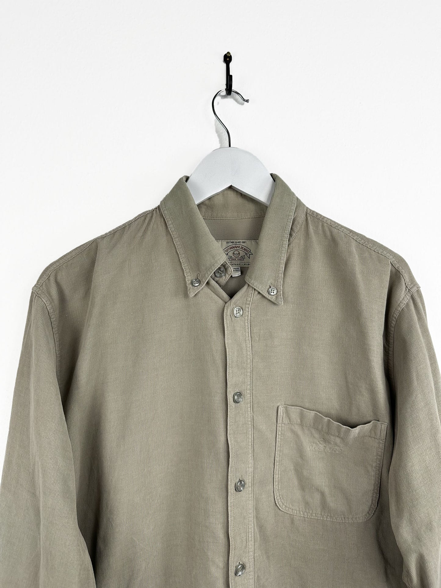 Camicia beige a costine Armani 90s (25ca26) - L