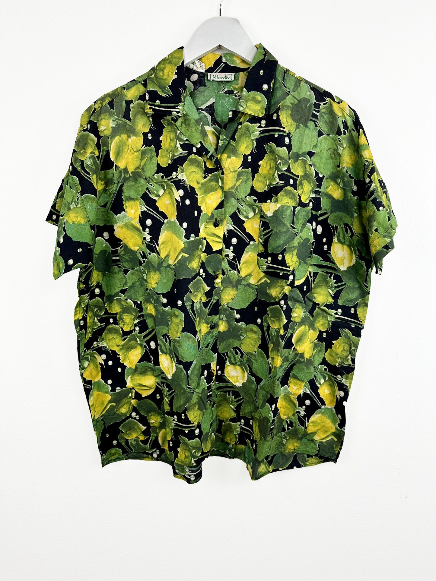 Camicia hawaiana Benetton verde 80s (25ca33) - S