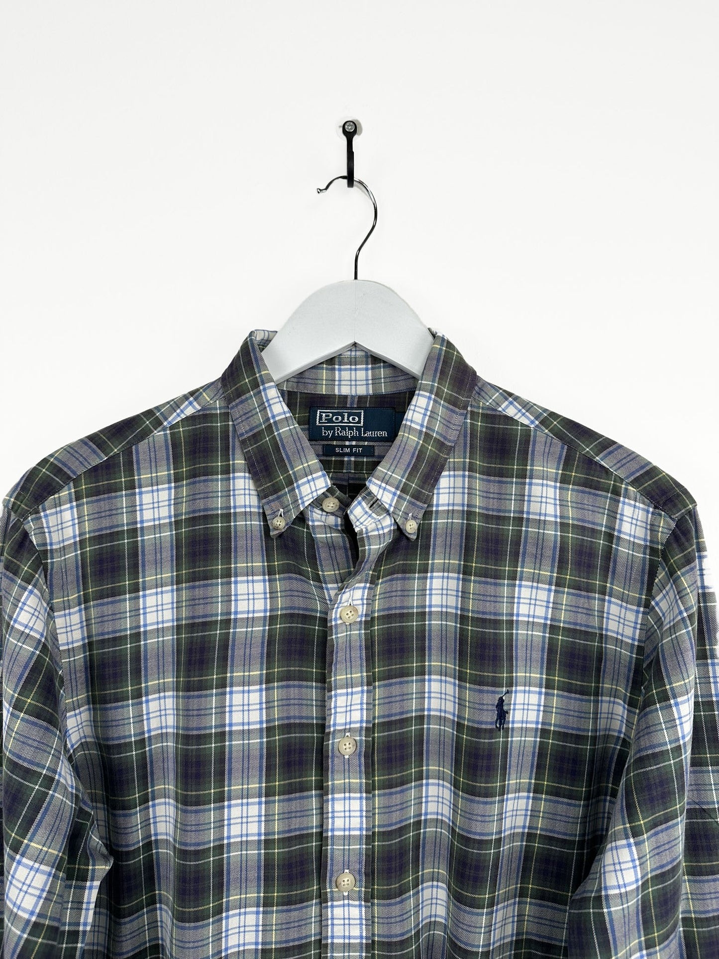 Camicia Ralph Lauren verde bianca (25ca45) - L